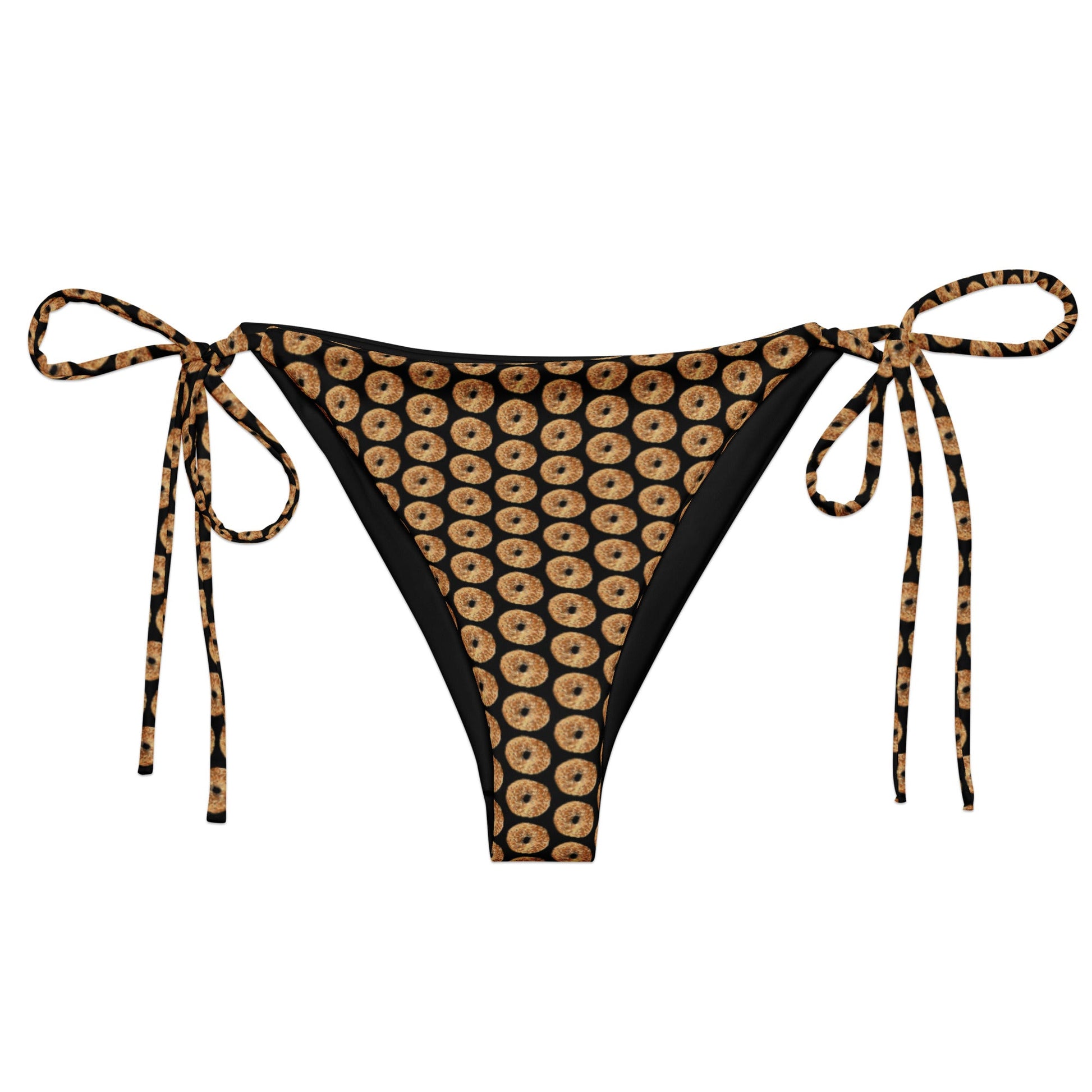 Black Everything Bagel Recycled Bikini Bottom - ninanush