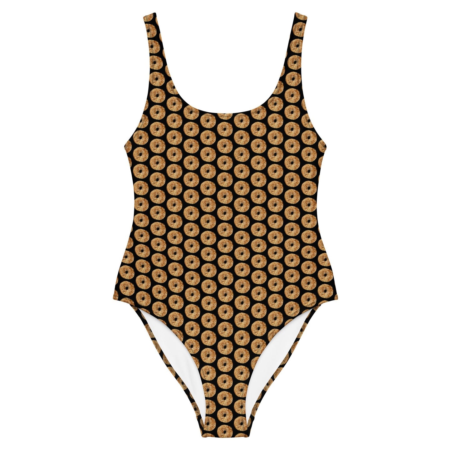 Black Everything Bagels One-Piece Swimsuit - ninanush