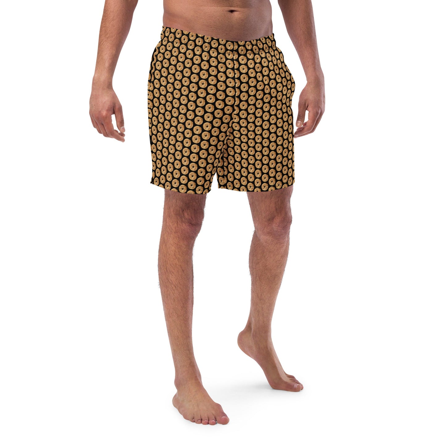 Black Everything Bagels Recycled Swim Shorts - ninanush