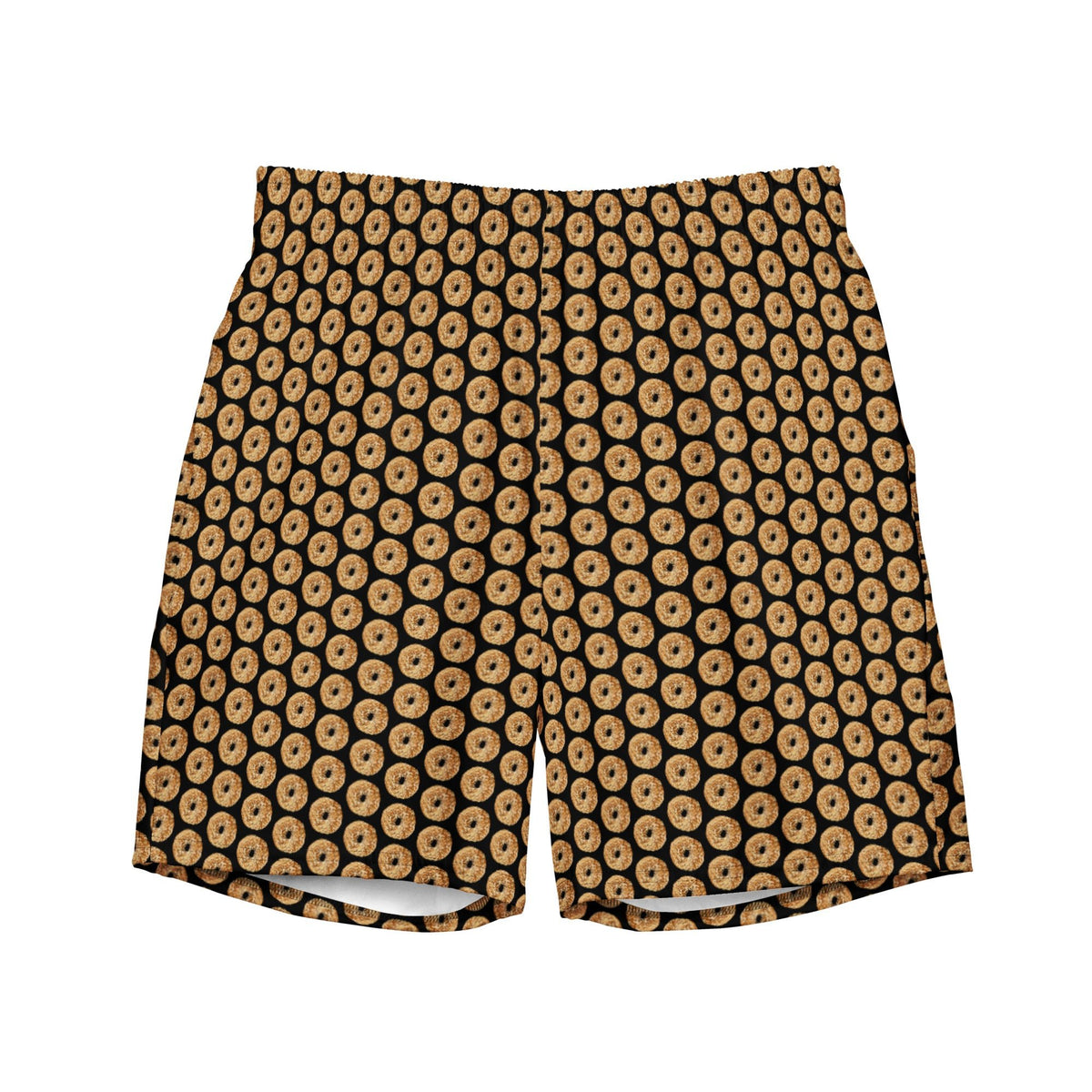 Black Everything Bagels Recycled Swim Shorts - ninanush