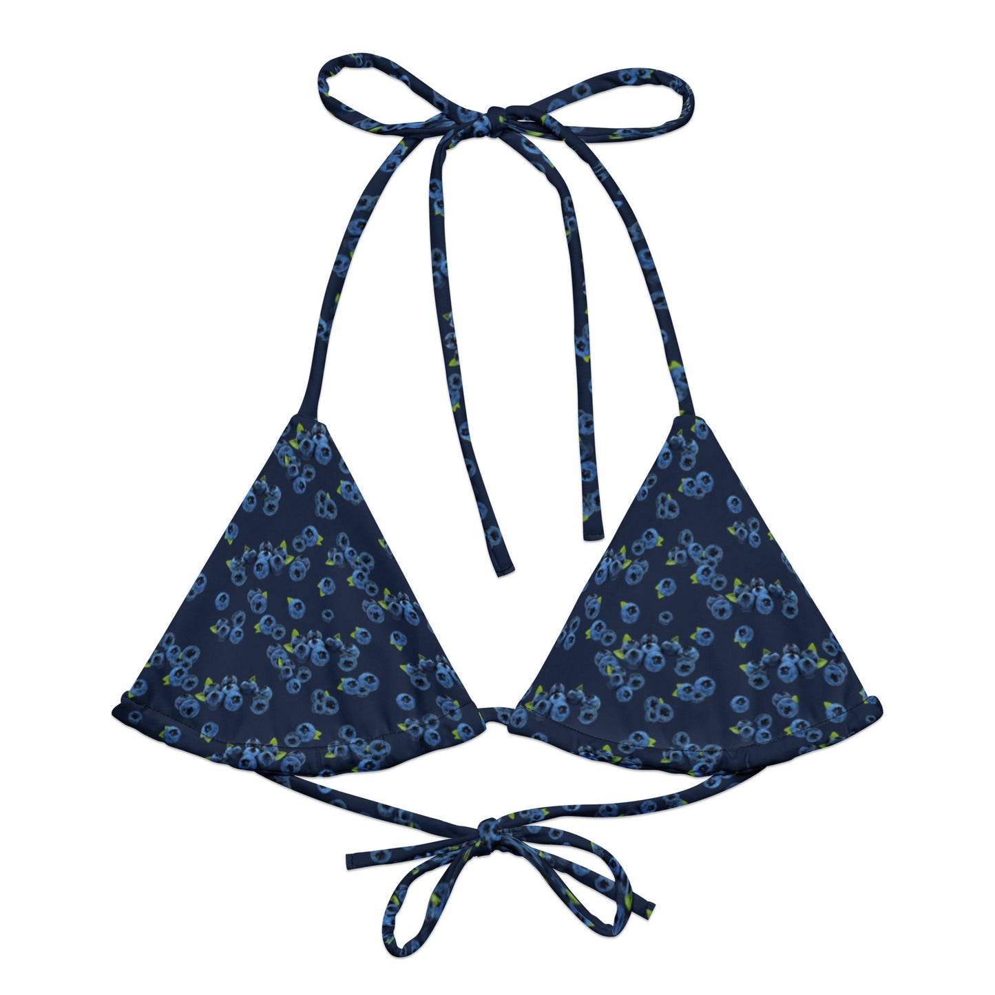 Blueberries Recycled Bikini Top - ninanush