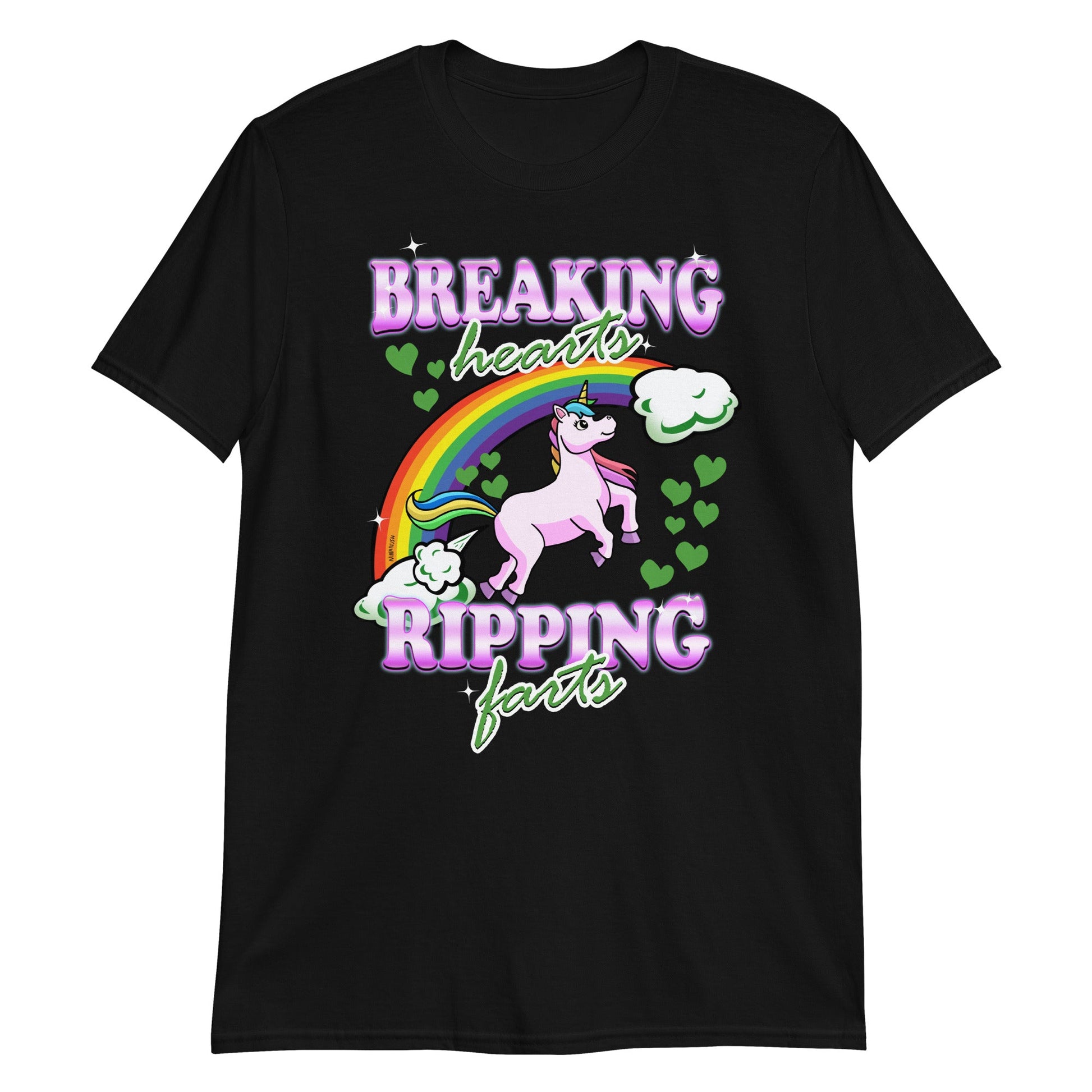 Breaking Hearts and Ripping Farts T-Shirt | Funny Graphic Tee - ninanush