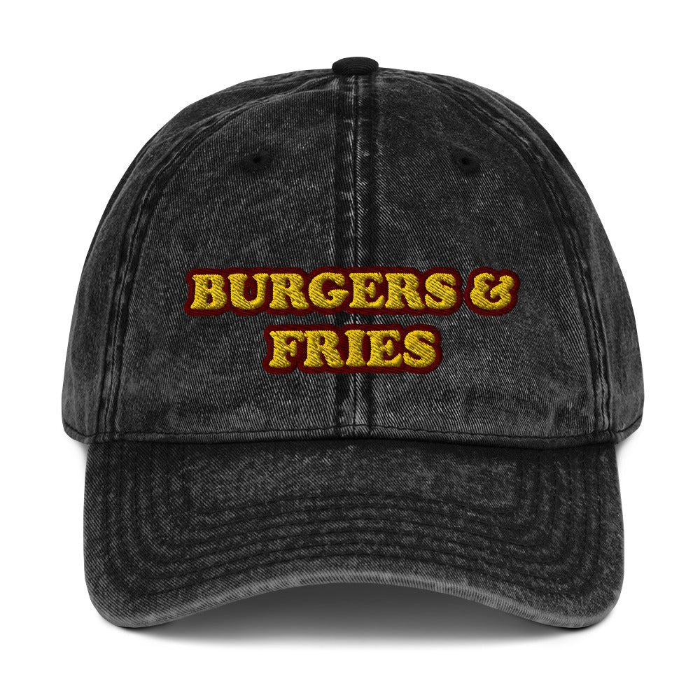 Burgers and Fries Vintage Dad Hat - ninanush