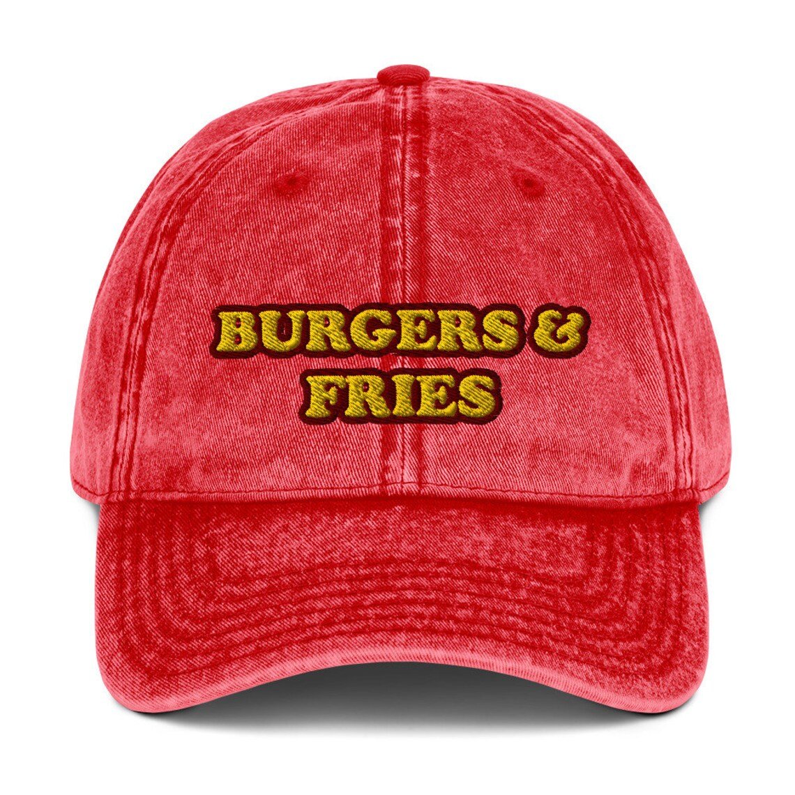 Burgers and Fries Vintage Dad Hat - ninanush