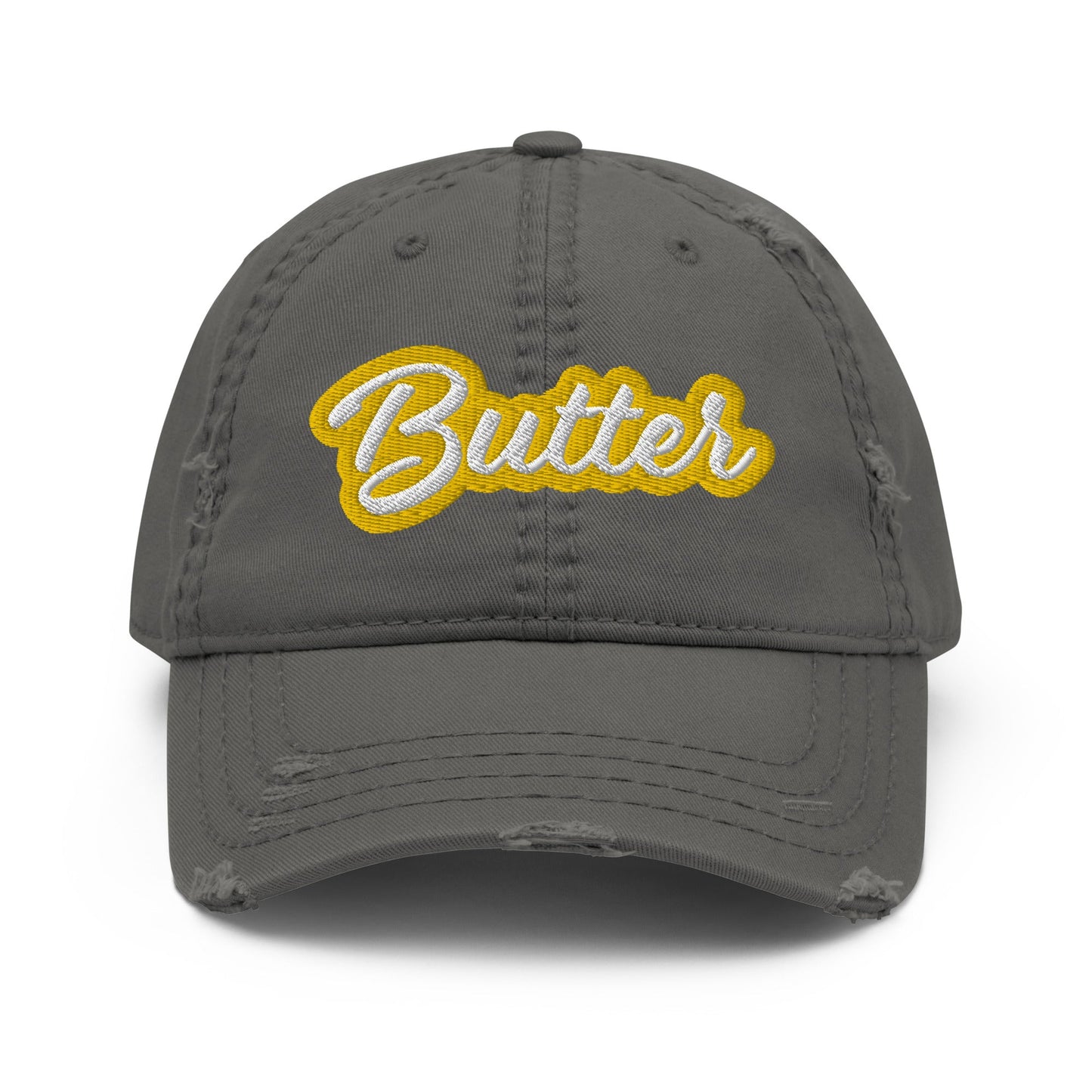 Butter Distressed Dad Hat - ninanush
