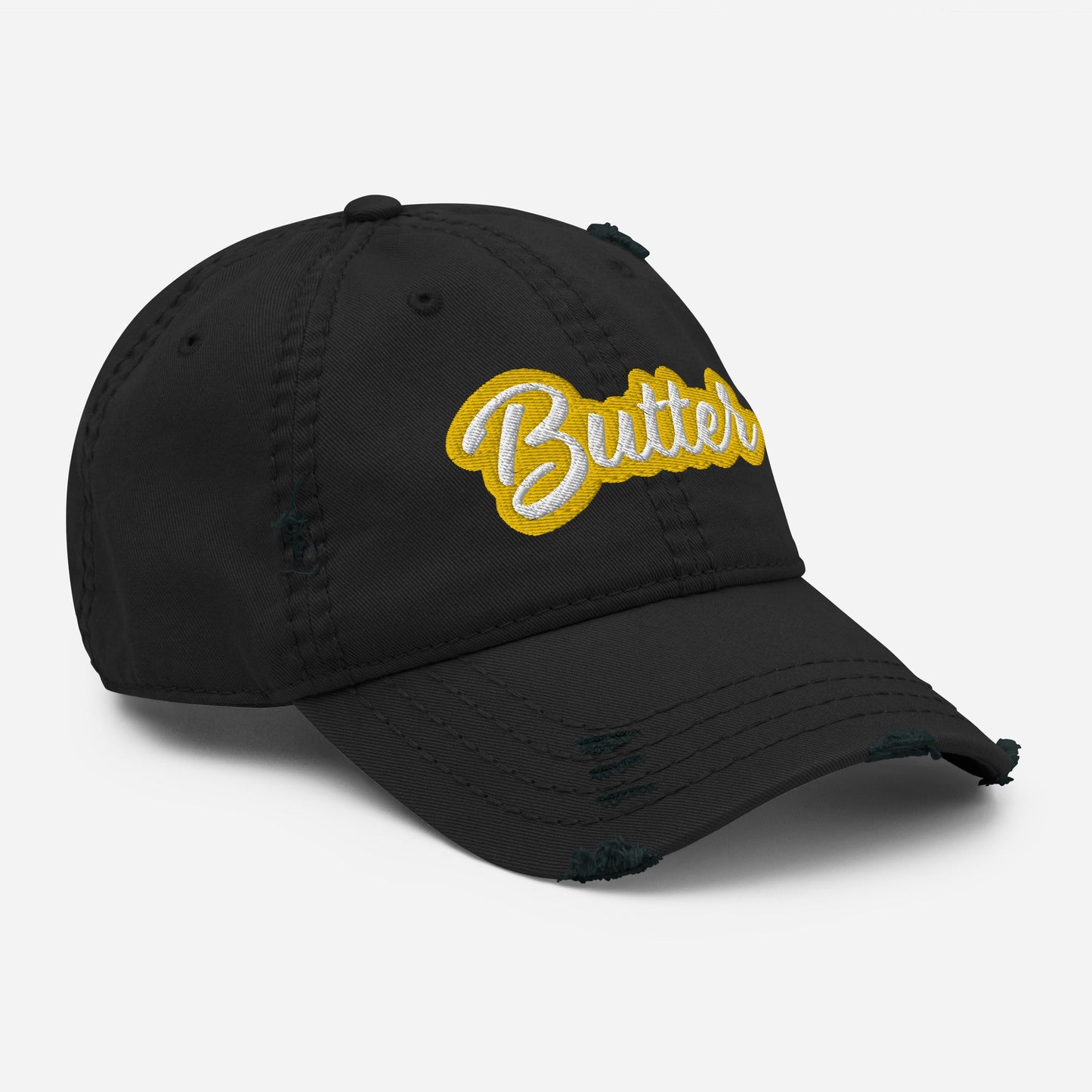 Butter Distressed Dad Hat - ninanush