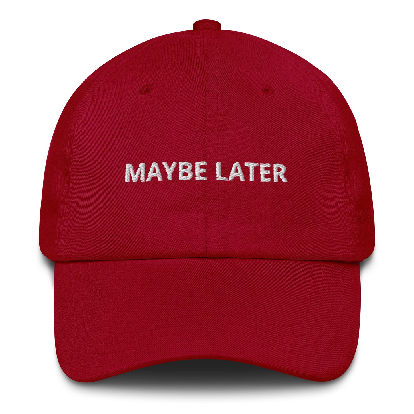 Red Black Maybe Later Hat
