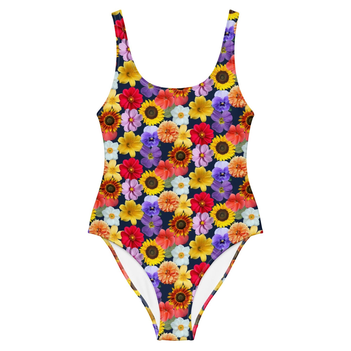 Colorful Flowers One-Piece Swimsuit - ninanush