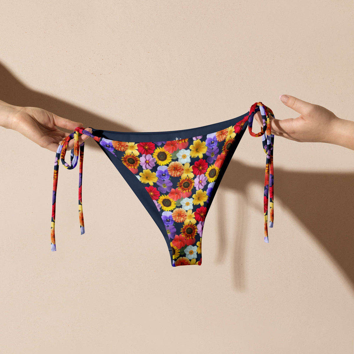 Colorful Flowers Recycled Bikini Bottom - ninanush