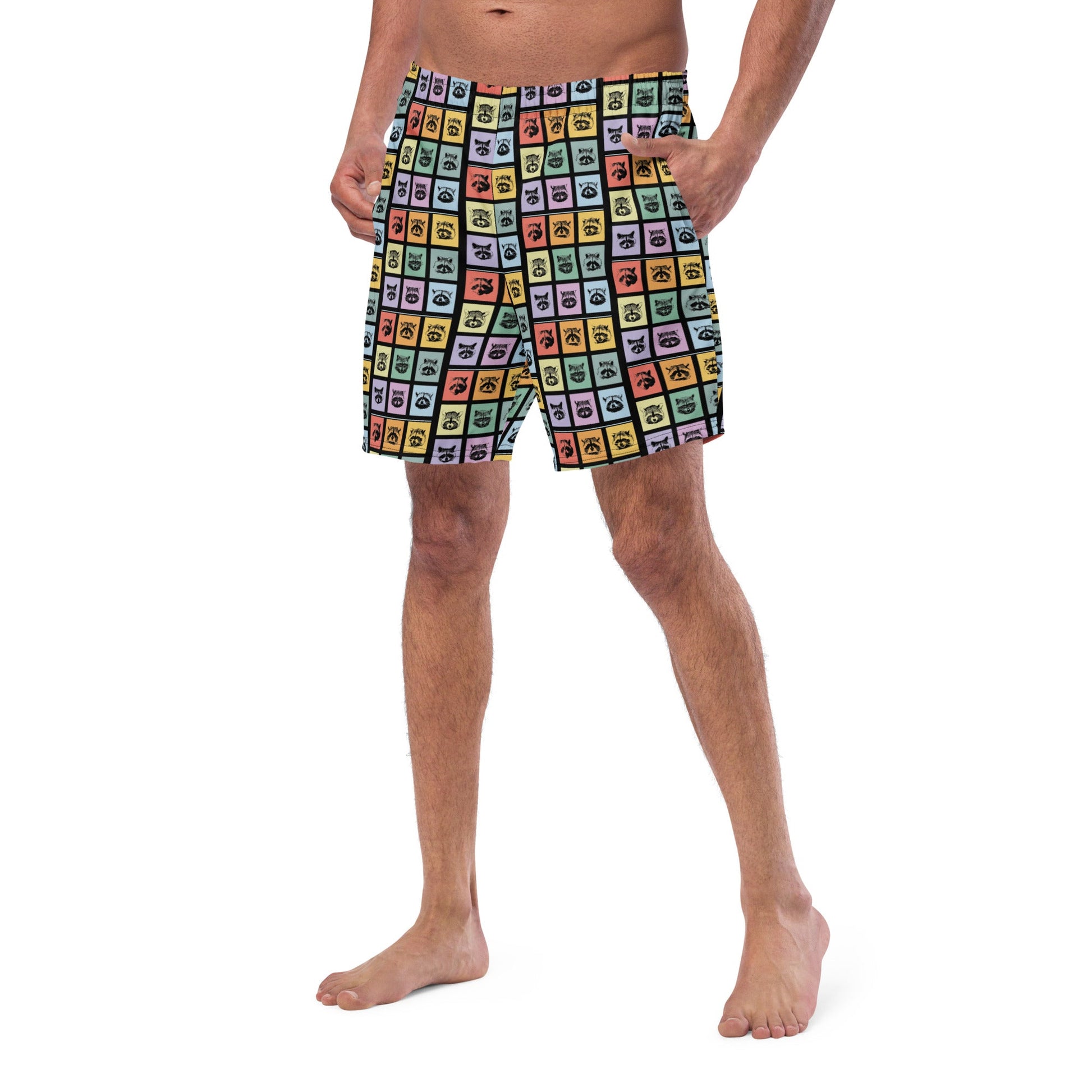 Colorful Raccoons Swim Shorts - ninanush