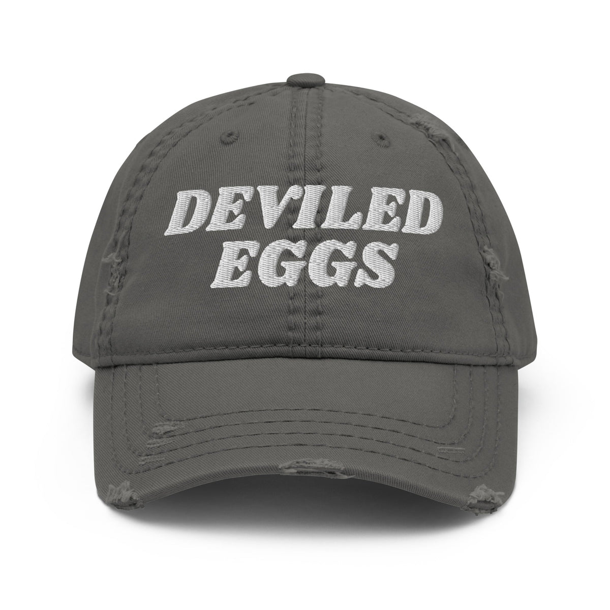 Deviled Eggs Distressed Dad Hat - ninanush