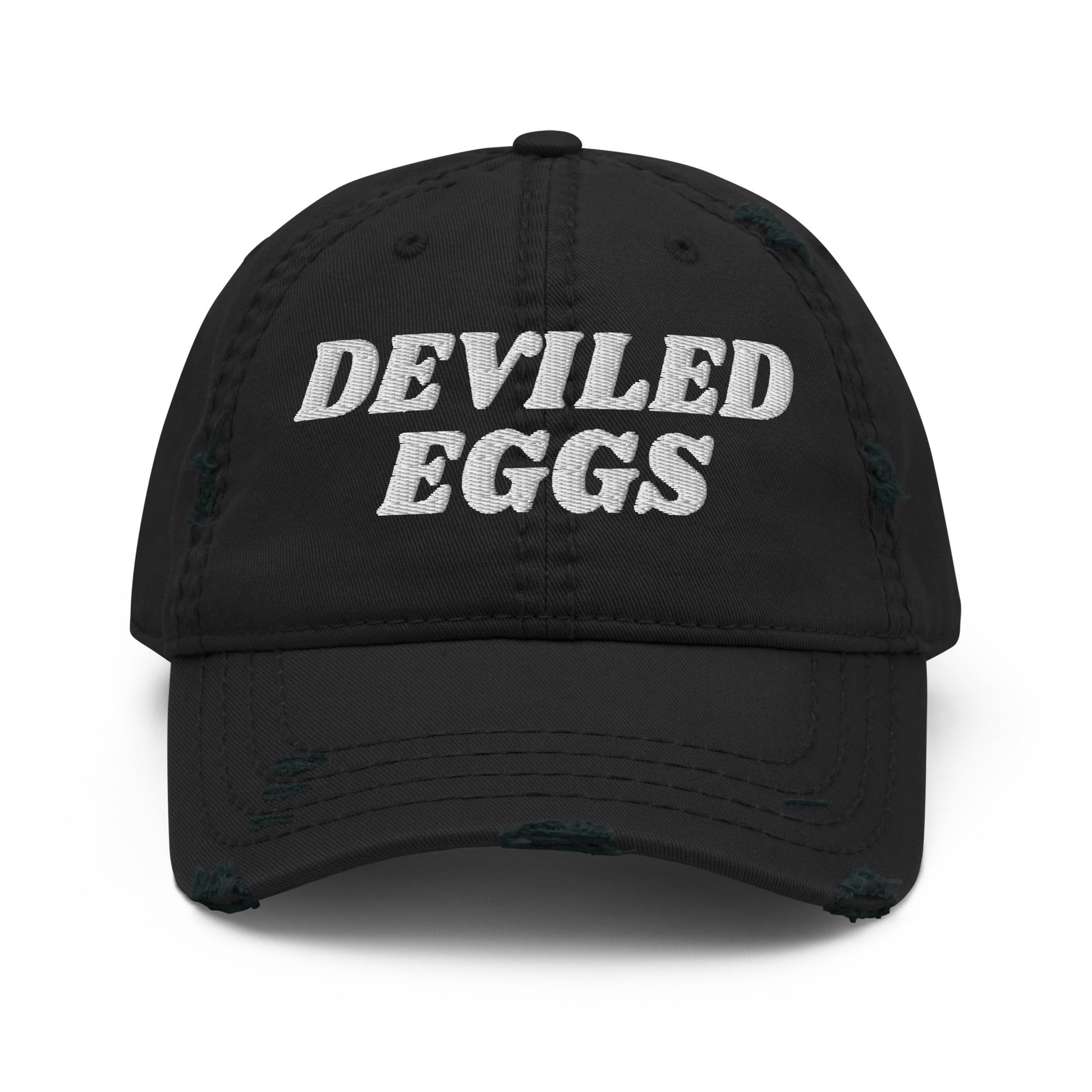 Deviled Eggs Distressed Dad Hat - ninanush