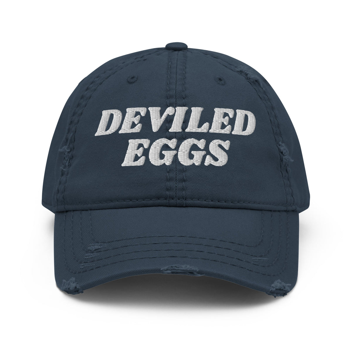 Deviled Eggs Distressed Dad Hat - ninanush