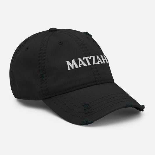 Black Matzah Hat - It's matzah season! Looking for a funny Passover gift? This Matzah Hat is made of comfortable cotton with an adjustable closure and a funny design, expertly embroidered on the front. The perfect Passover hat for matzah lovers and foodies of all kinds. Designed by Nina and made just for you! 