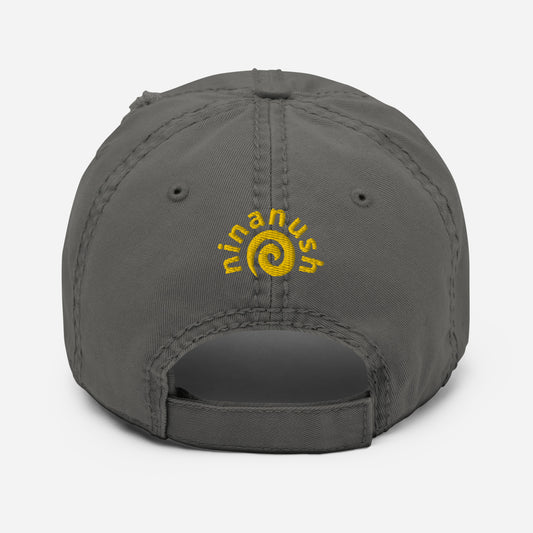 Gray honey badger hat from Nina's Funky Shop by ninanush - This honey badger dad hat is comfortable, with a unique embroidery and a stylish distressed fabric. The weird animal hat has an adjustable closure and comes in a variety of colors. Stand out and add a little personality to your style in this funny dad hat for honey badger lovers and gift for badger enthusiasts of all kinds.