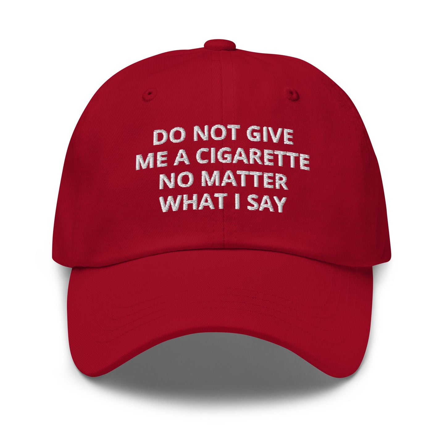 Do Not Give Me A Cigarette No Matter What I Say Dad Hat - ninanush