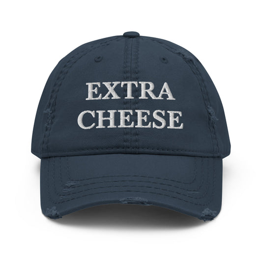 Extra Cheese Distressed Dad Hat - ninanush