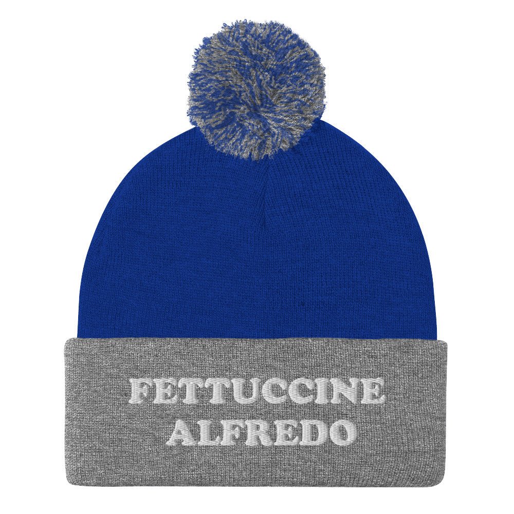 Fettuccine Alfredo Beanie - White Embroidery - ninanush
