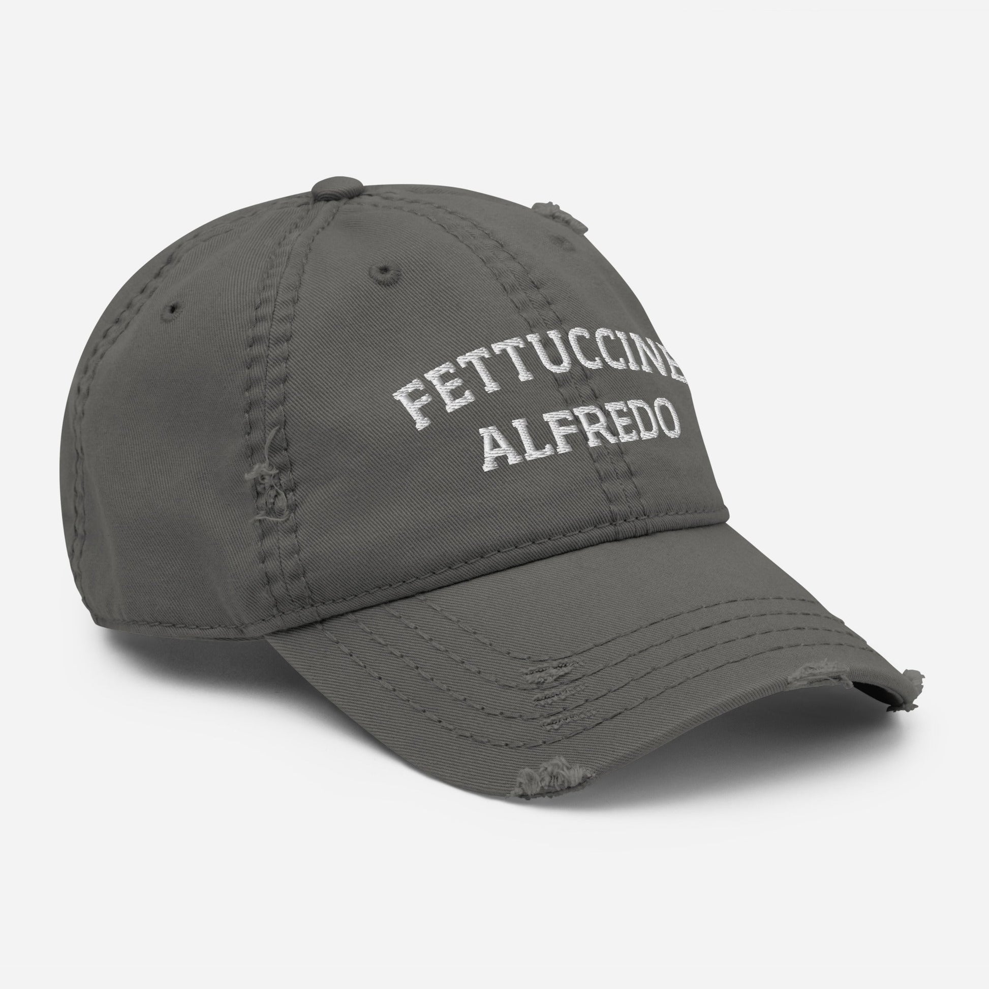 Fettuccine Alfredo Distressed Dad Hat - ninanush