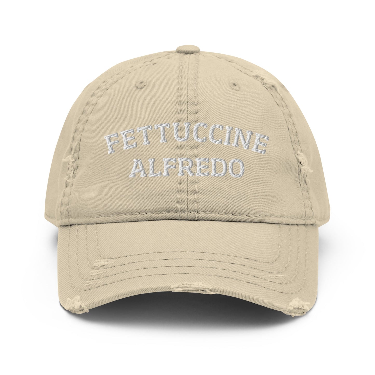 Fettuccine Alfredo Distressed Dad Hat - ninanush