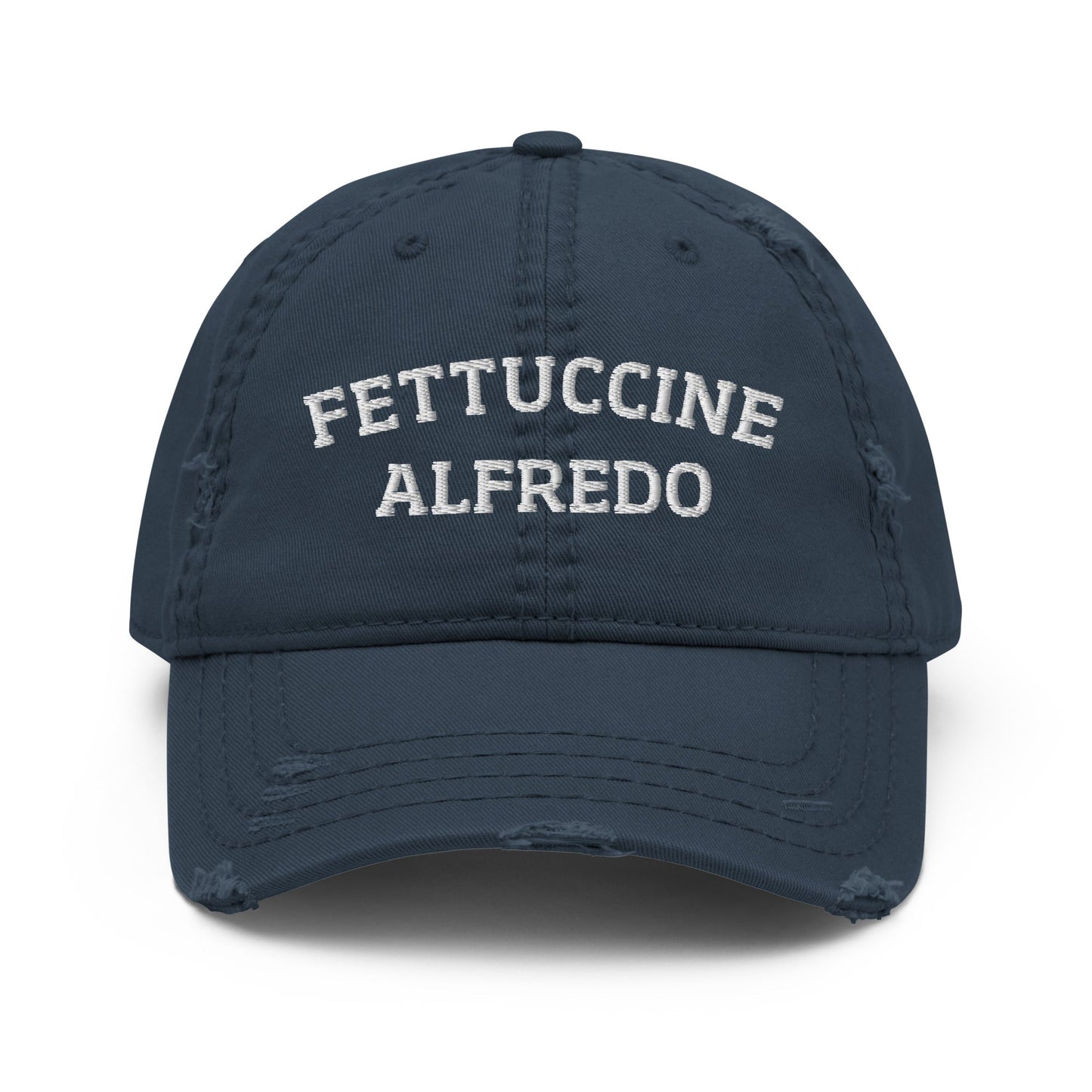 Fettuccine Alfredo Distressed Dad Hat - ninanush