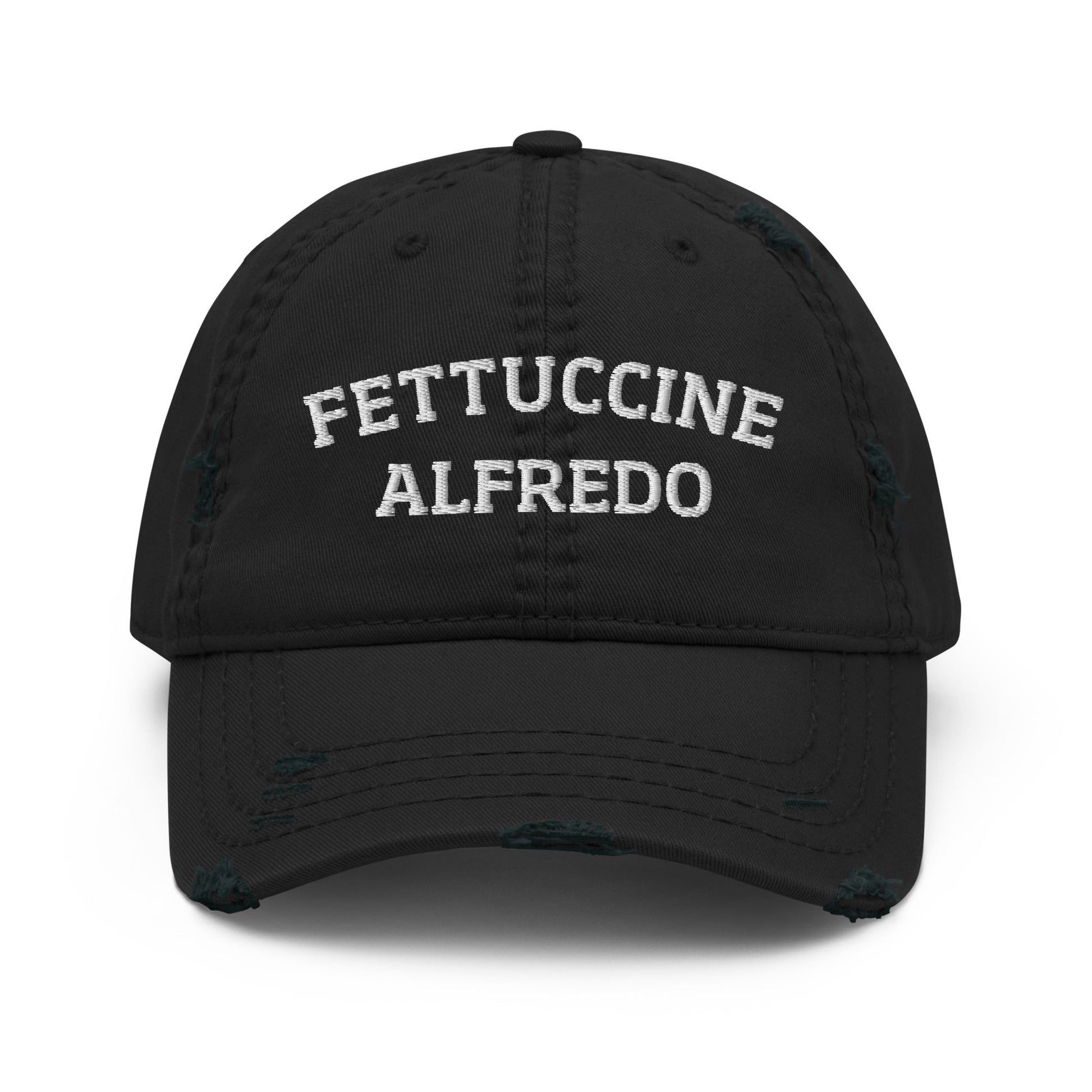 Fettuccine Alfredo Distressed Dad Hat - ninanush
