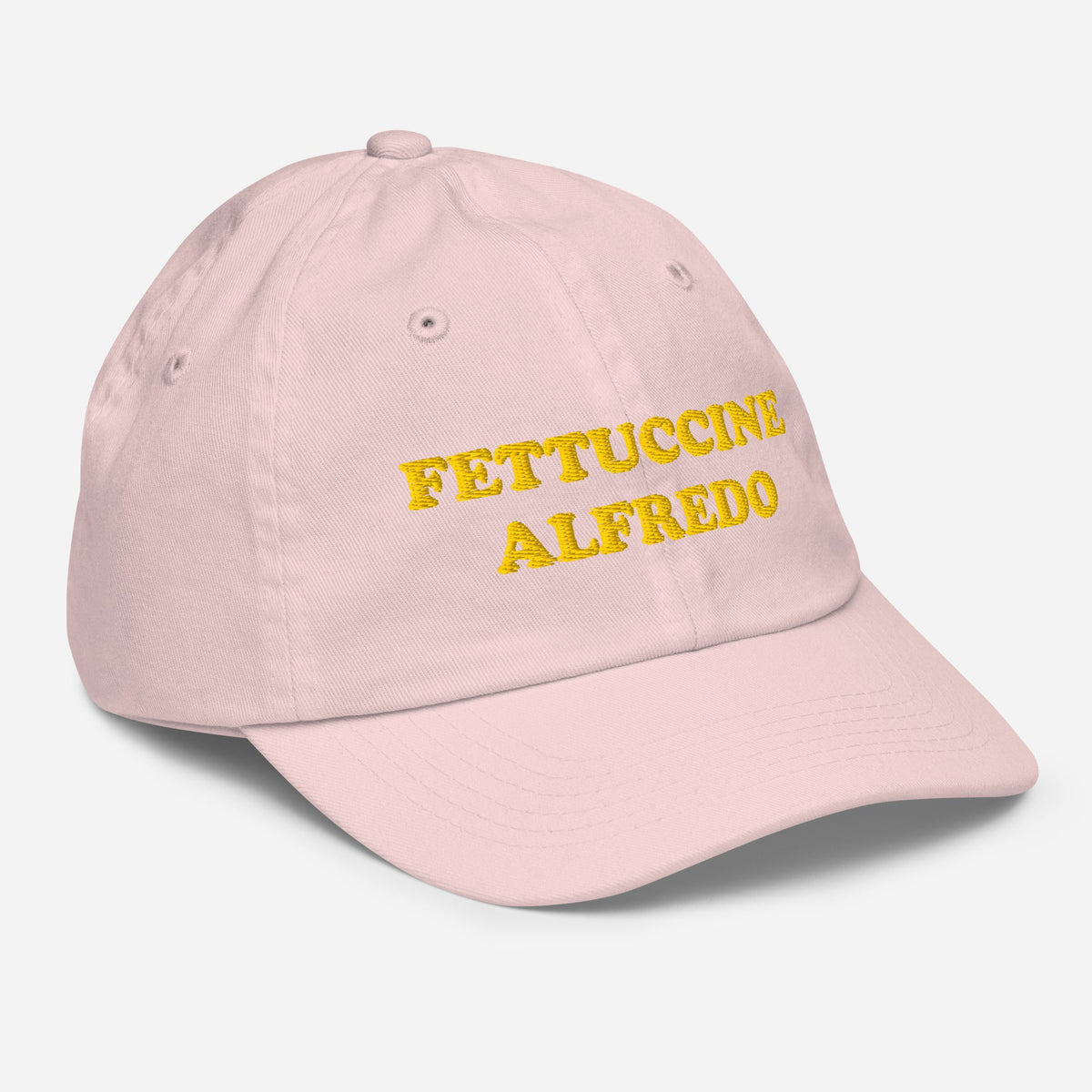Fettuccine Alfredo Kids Baseball Hat - Yellow Embroidery - ninanush