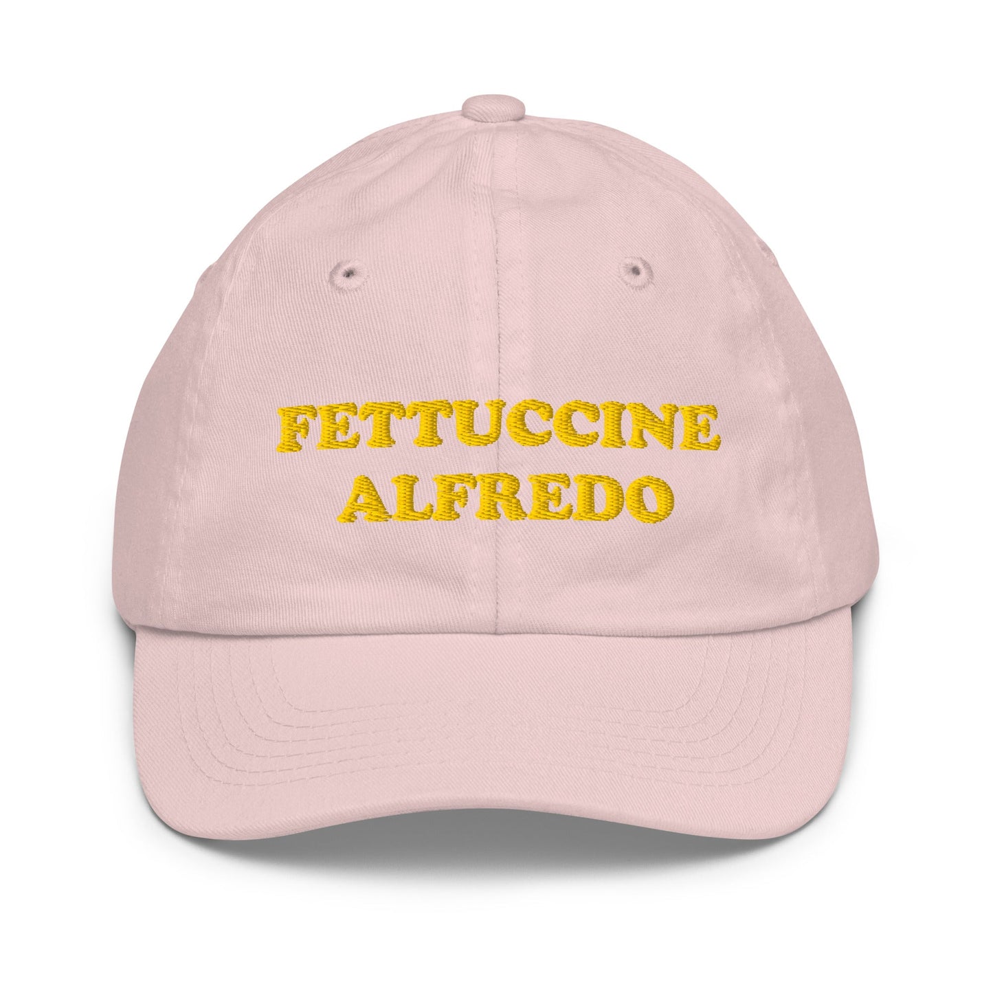 Fettuccine Alfredo Kids Baseball Hat - Yellow Embroidery - ninanush