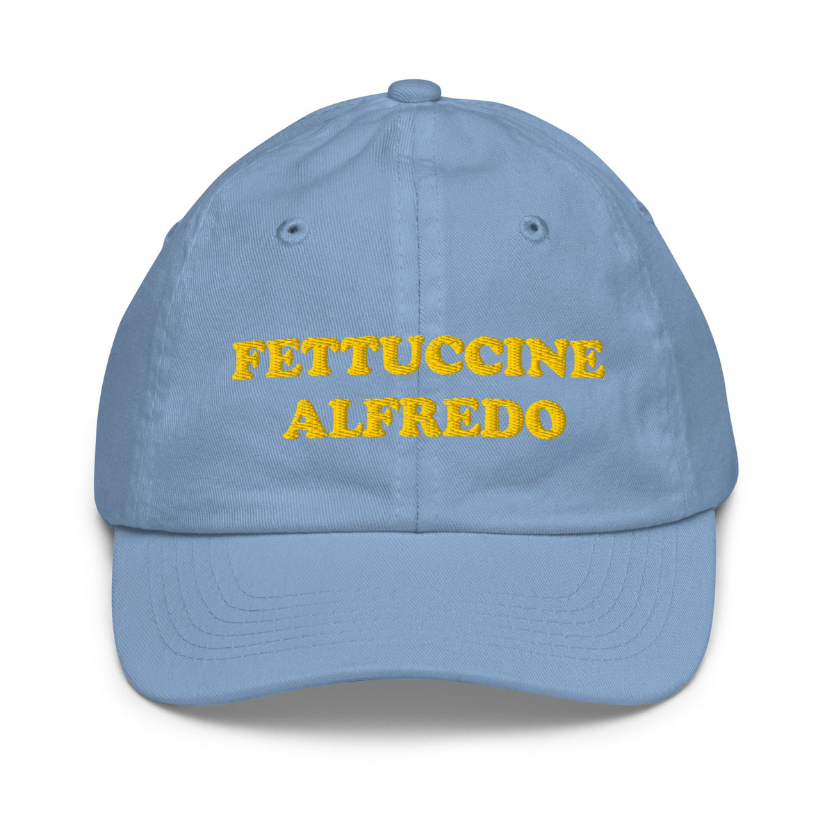 Fettuccine Alfredo Kids Baseball Hat - Yellow Embroidery - ninanush