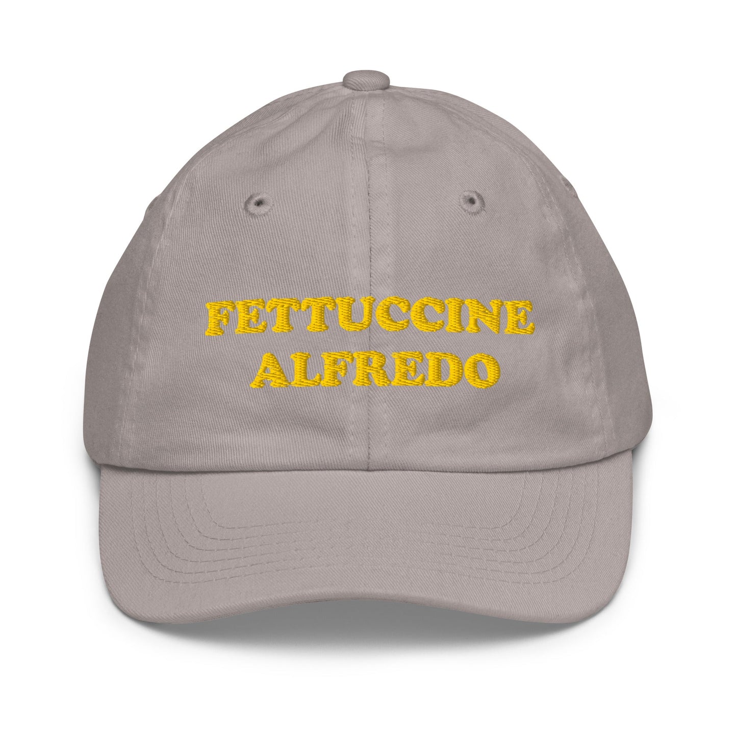 Fettuccine Alfredo Kids Baseball Hat - Yellow Embroidery - ninanush