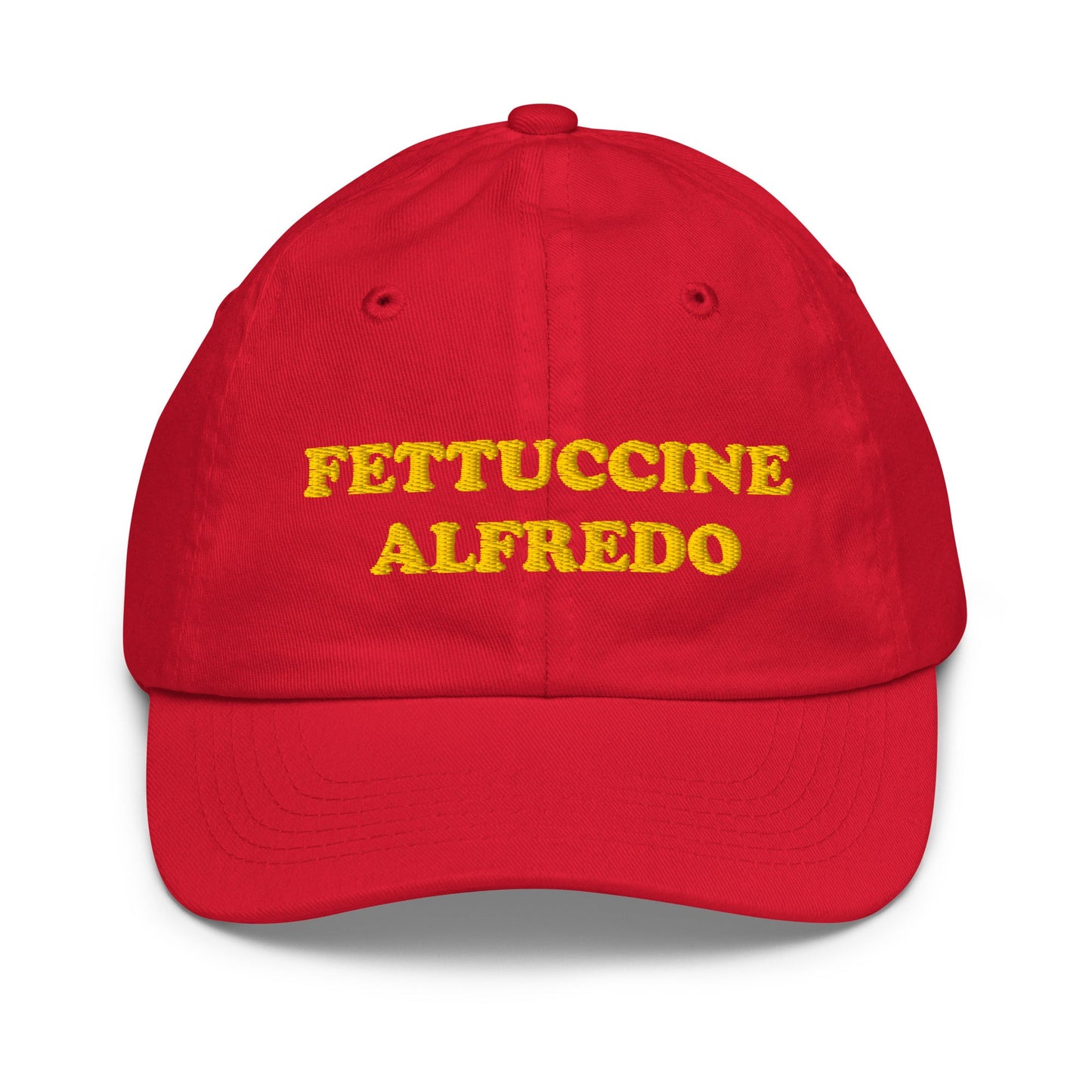 Fettuccine Alfredo Kids Baseball Hat - Yellow Embroidery - ninanush