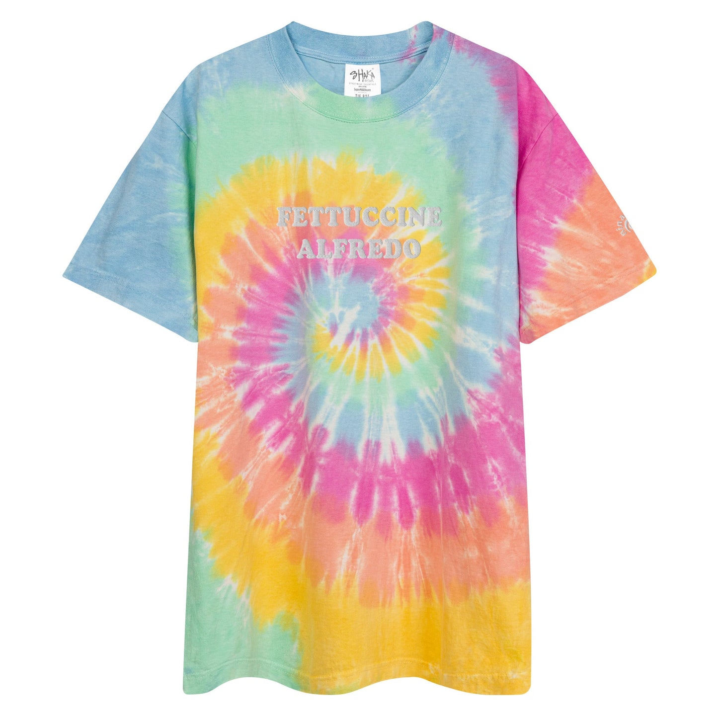 Fettuccine Alfredo Oversized Tie-Dye T-shirt - ninanush