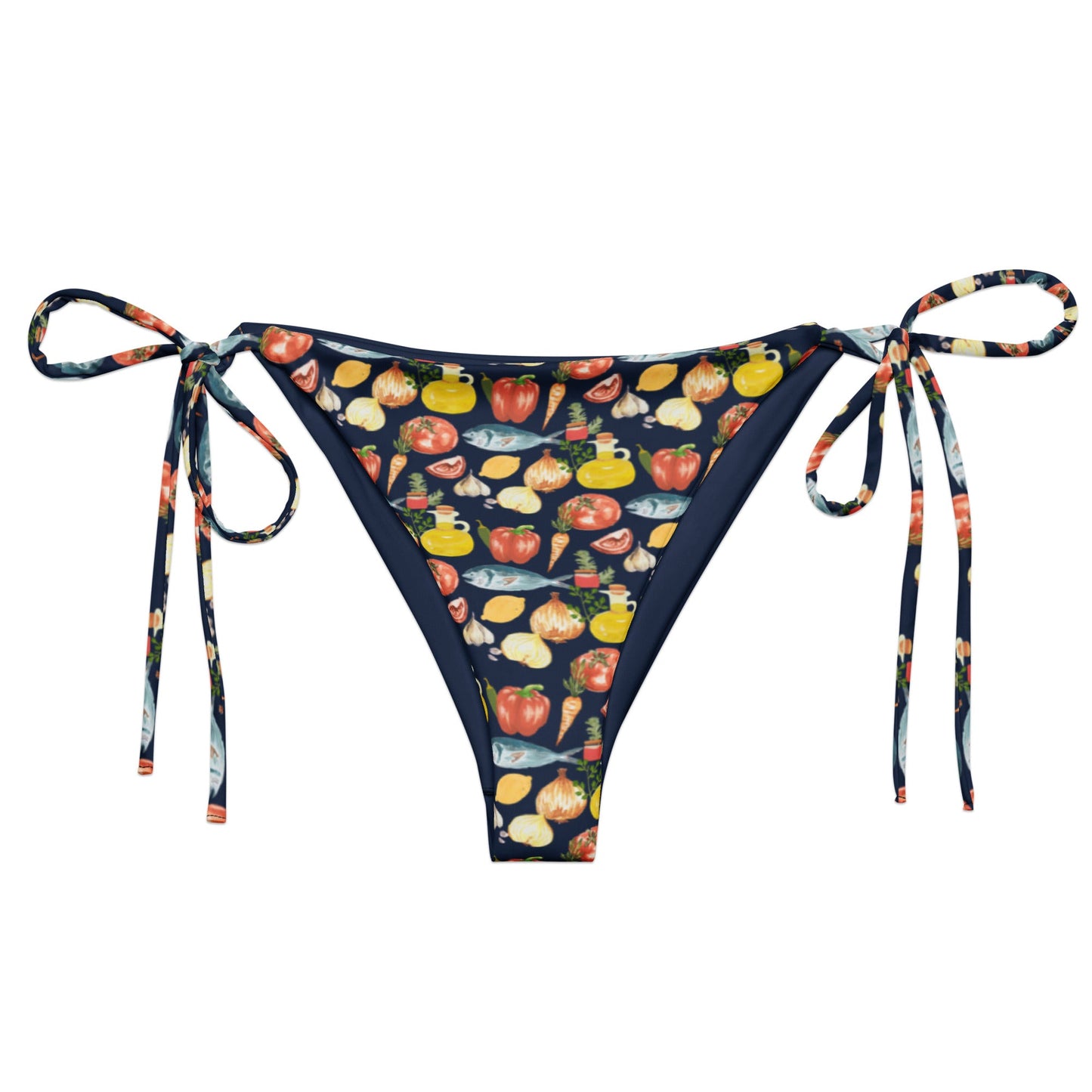 Fish & Veggies Recycled Bikini Bottom - ninanush