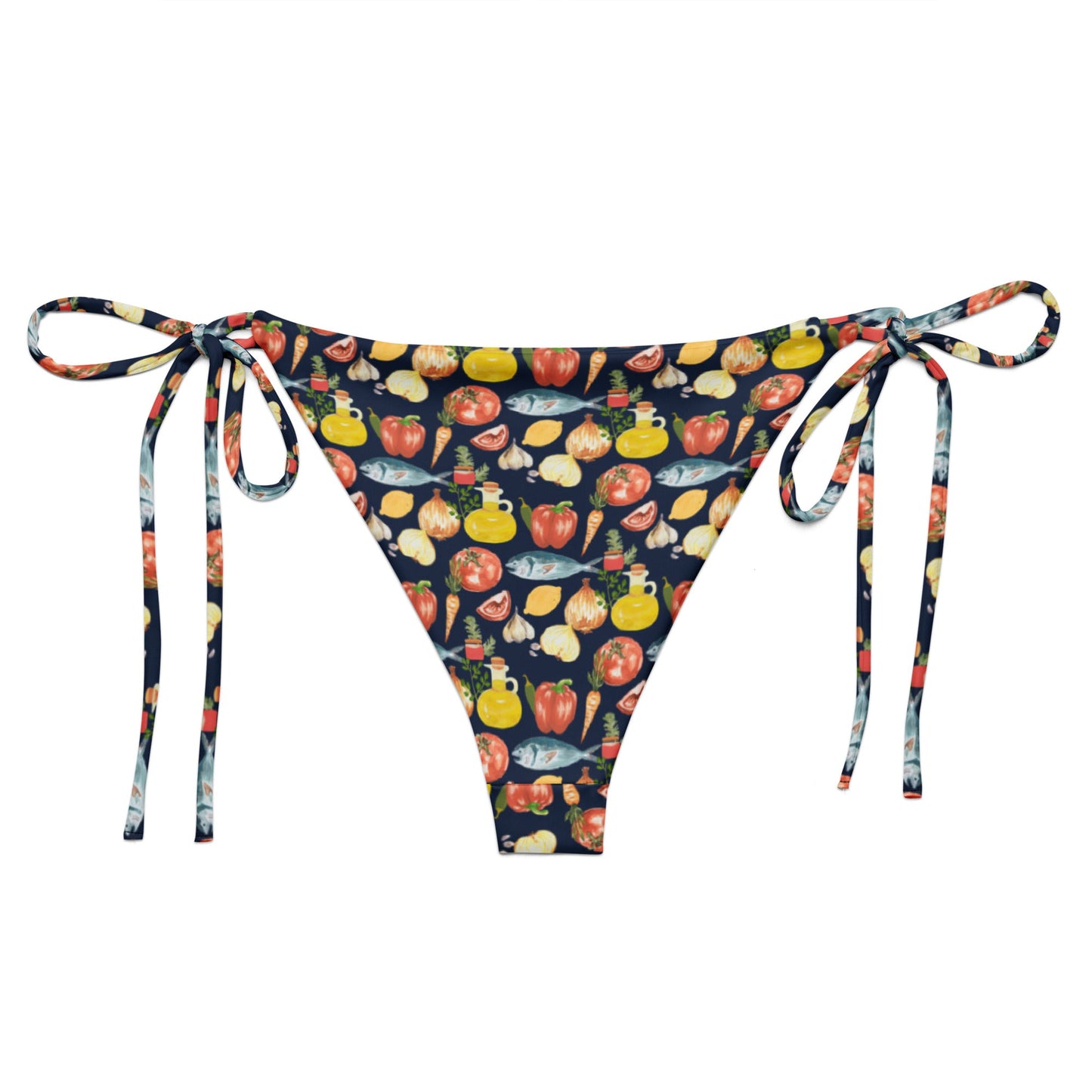 Fish & Veggies Recycled Bikini Bottom - ninanush