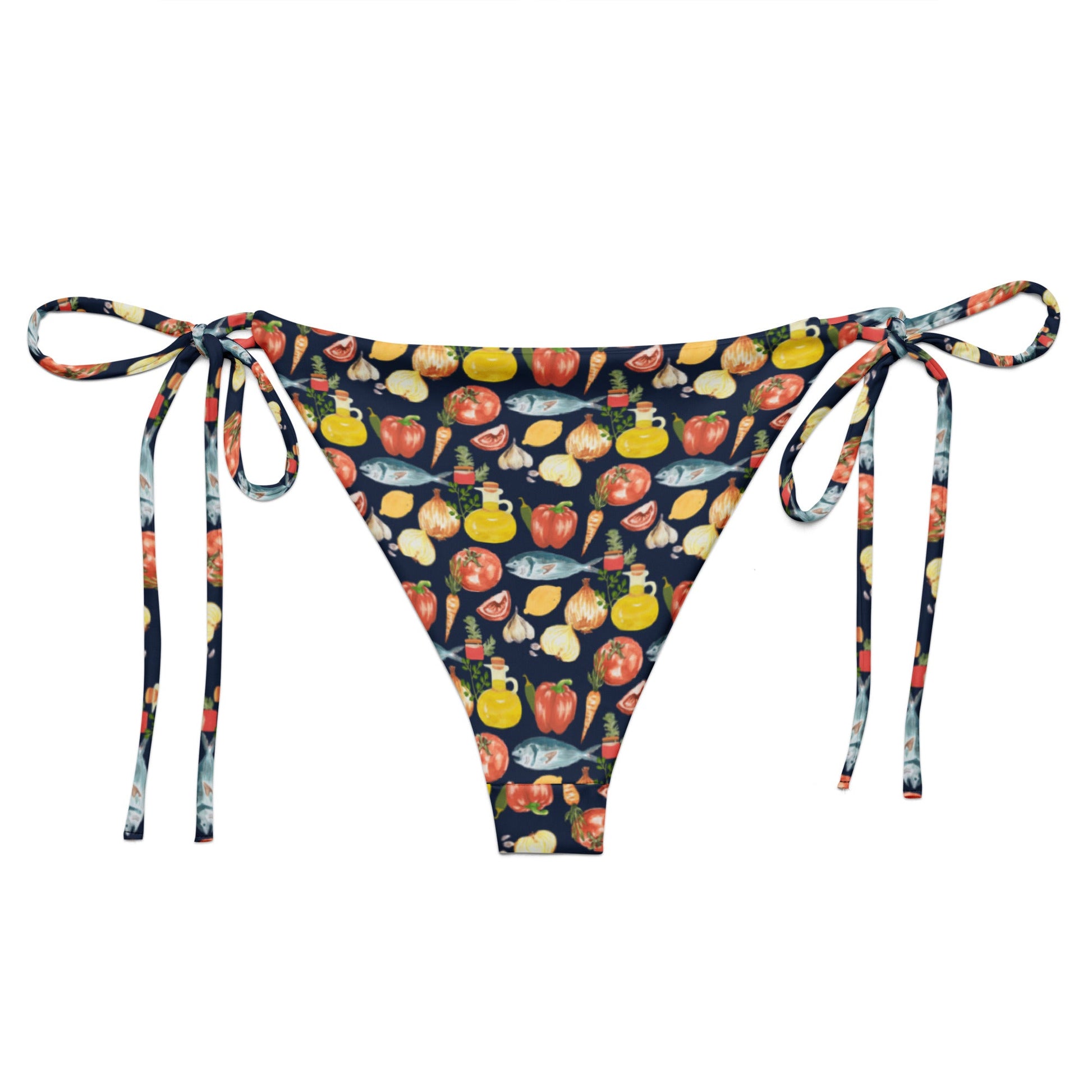 Fish & Veggies Recycled Bikini Bottom - ninanush