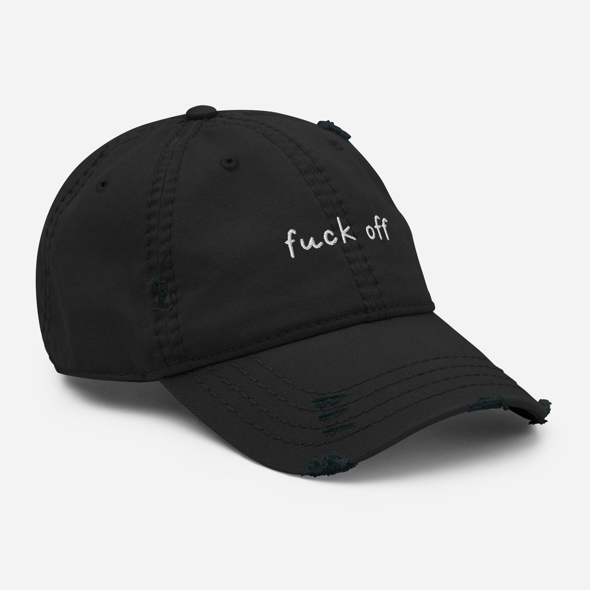 Fuck Off Distressed Dad Hat - ninanush