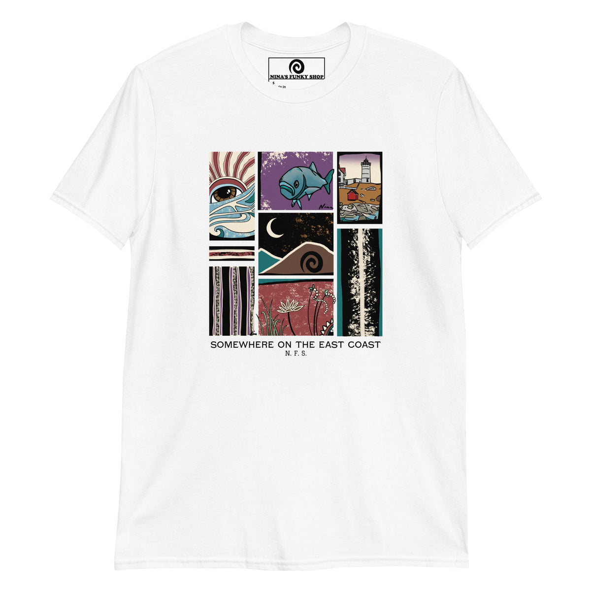 Funky Maine Bluefish T-Shirt - ninanush