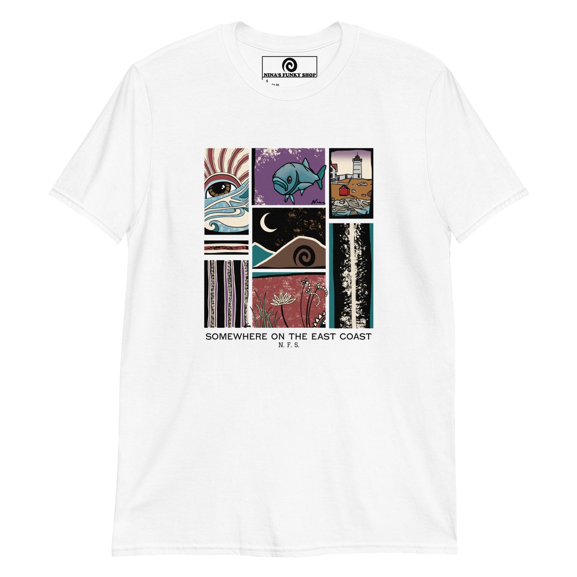 Funky Maine Bluefish T-Shirt - ninanush