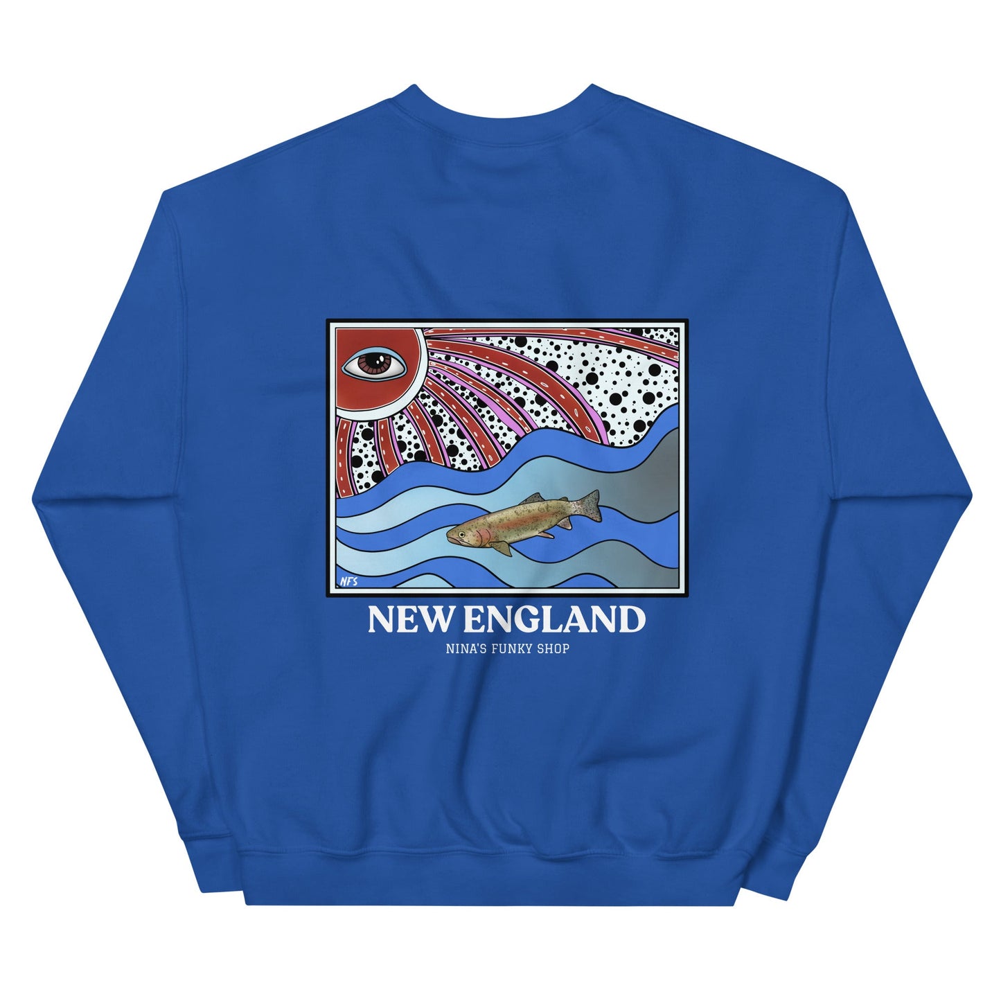Funky New England Rainbow Trout Sweatshirt - ninanush