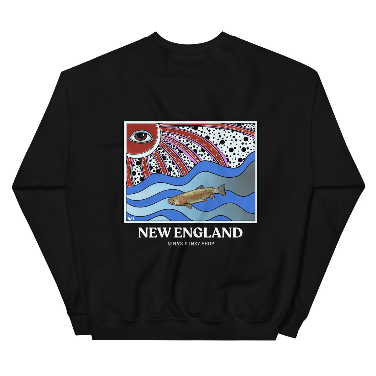 Funky New England Rainbow Trout Sweatshirt - ninanush