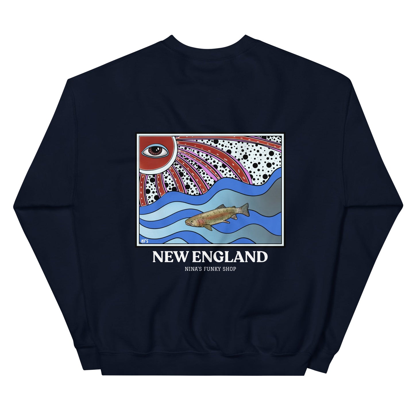 Funky New England Rainbow Trout Sweatshirt - ninanush