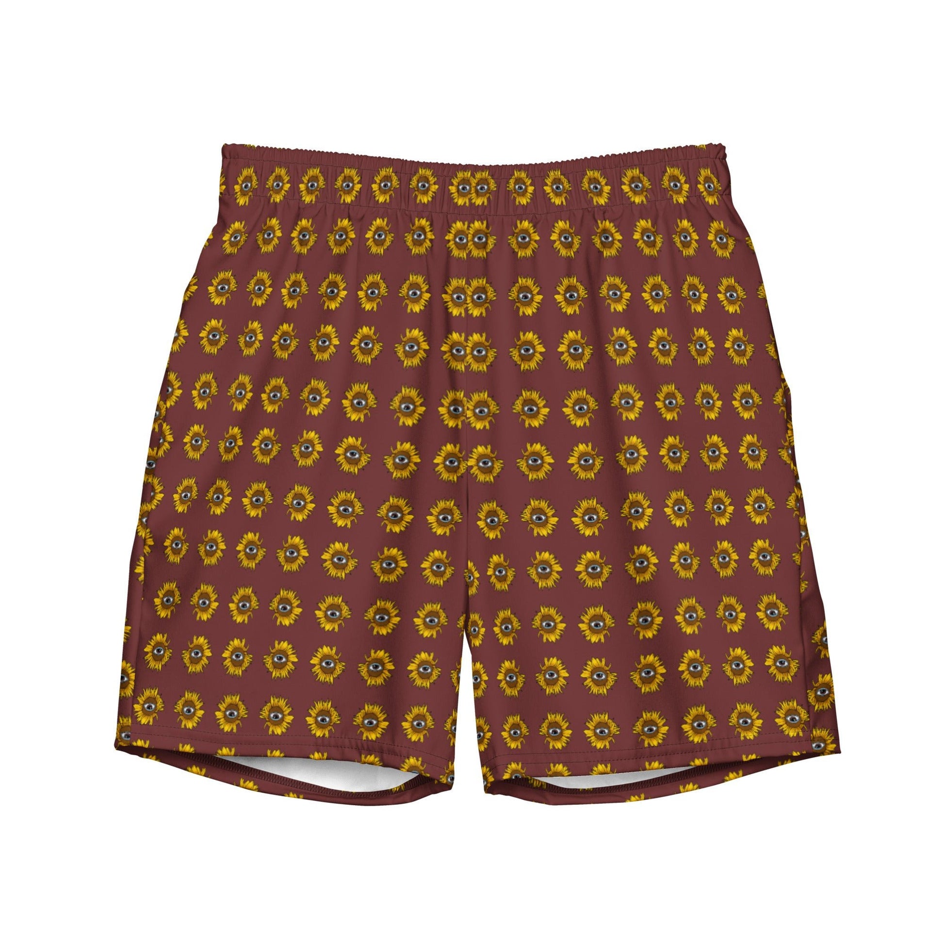 Funky Sunflower Recycled Swim Trunks - ninanush