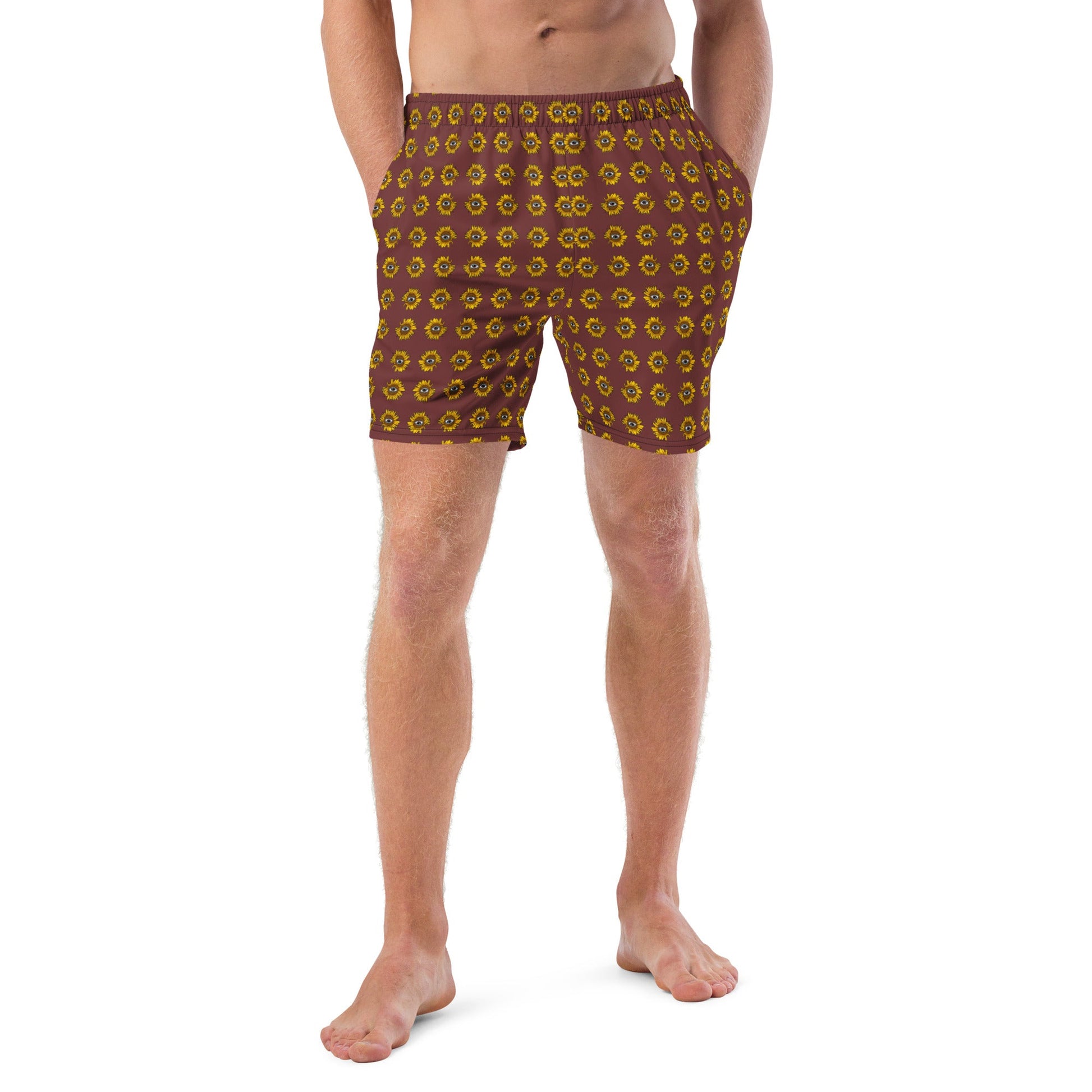 Funky Sunflower Recycled Swim Trunks - ninanush