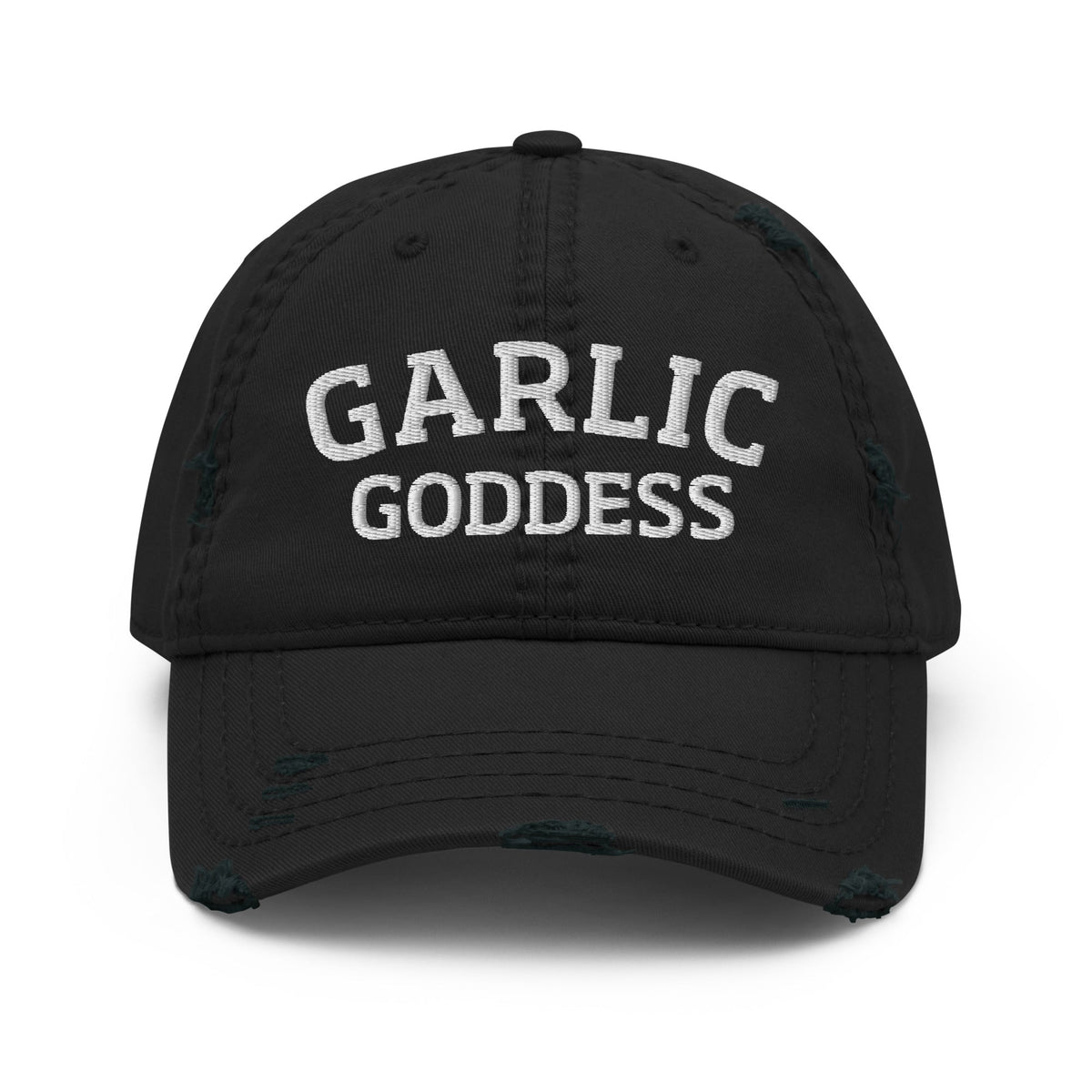Garlic Goddess Distressed Dad Hat - ninanush