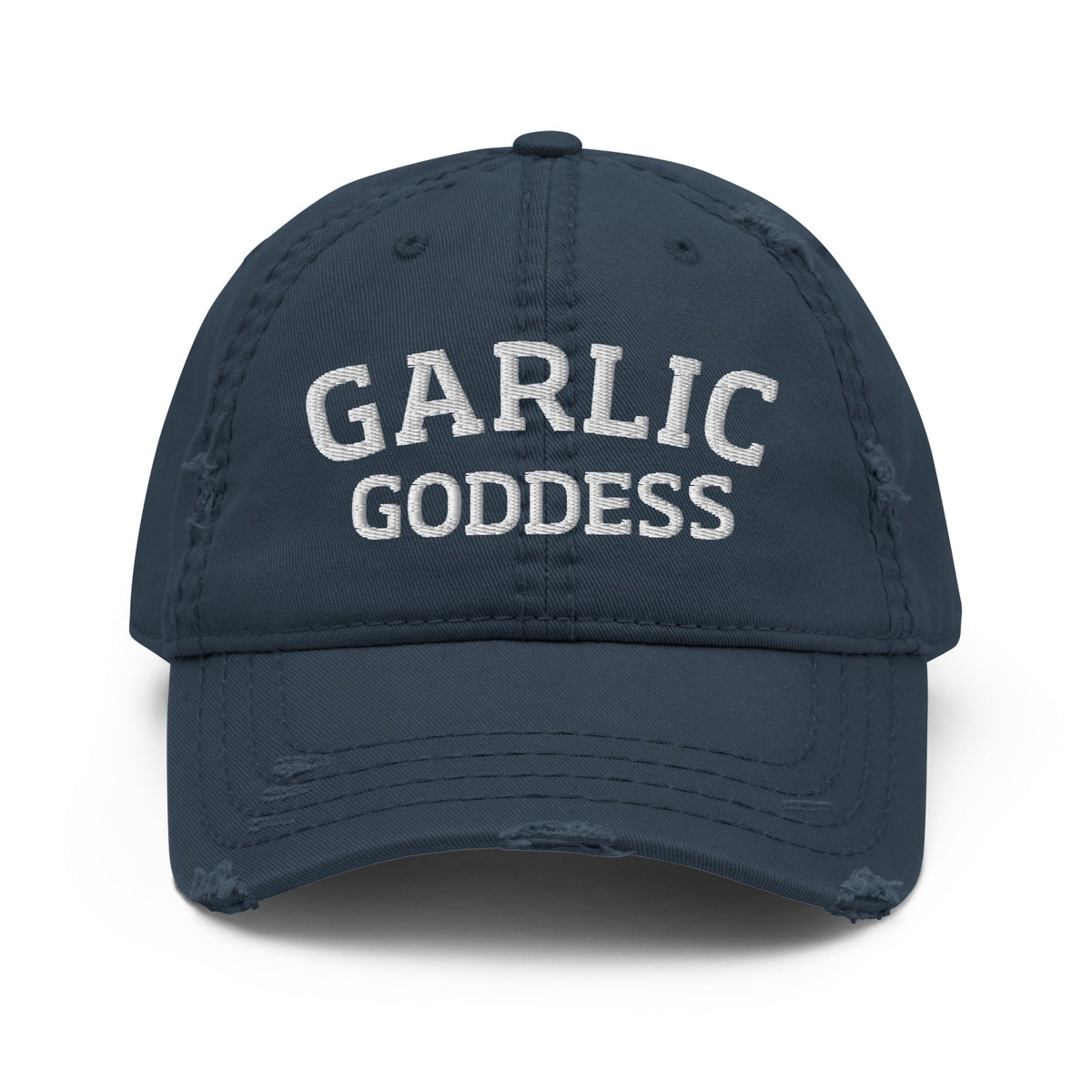 Garlic Goddess Distressed Dad Hat - ninanush