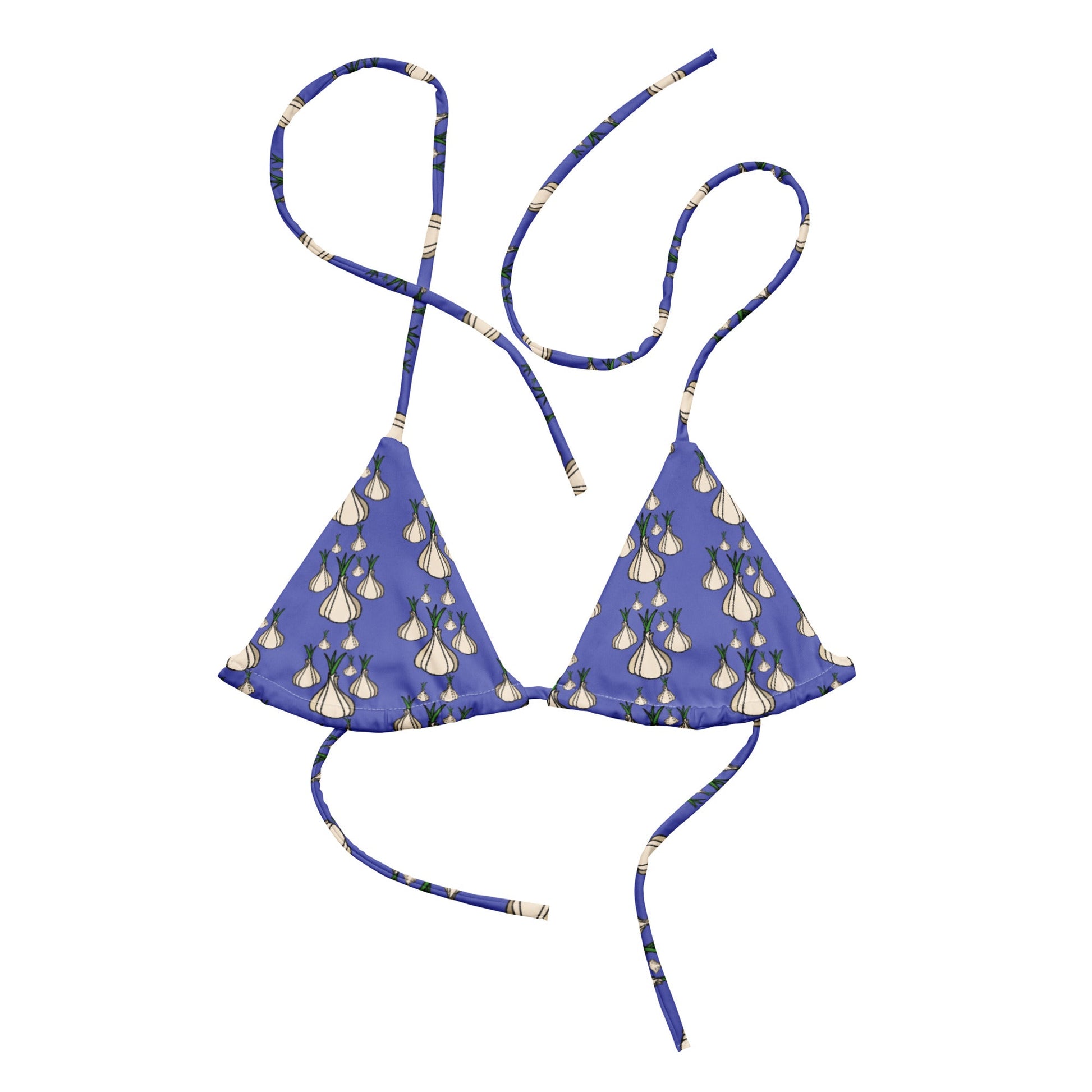 Garlic Heads Recycled Bikini Top - ninanush