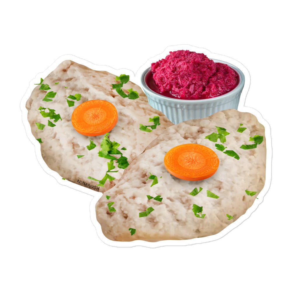 Gefilte Fish Design Sticker - ninanush