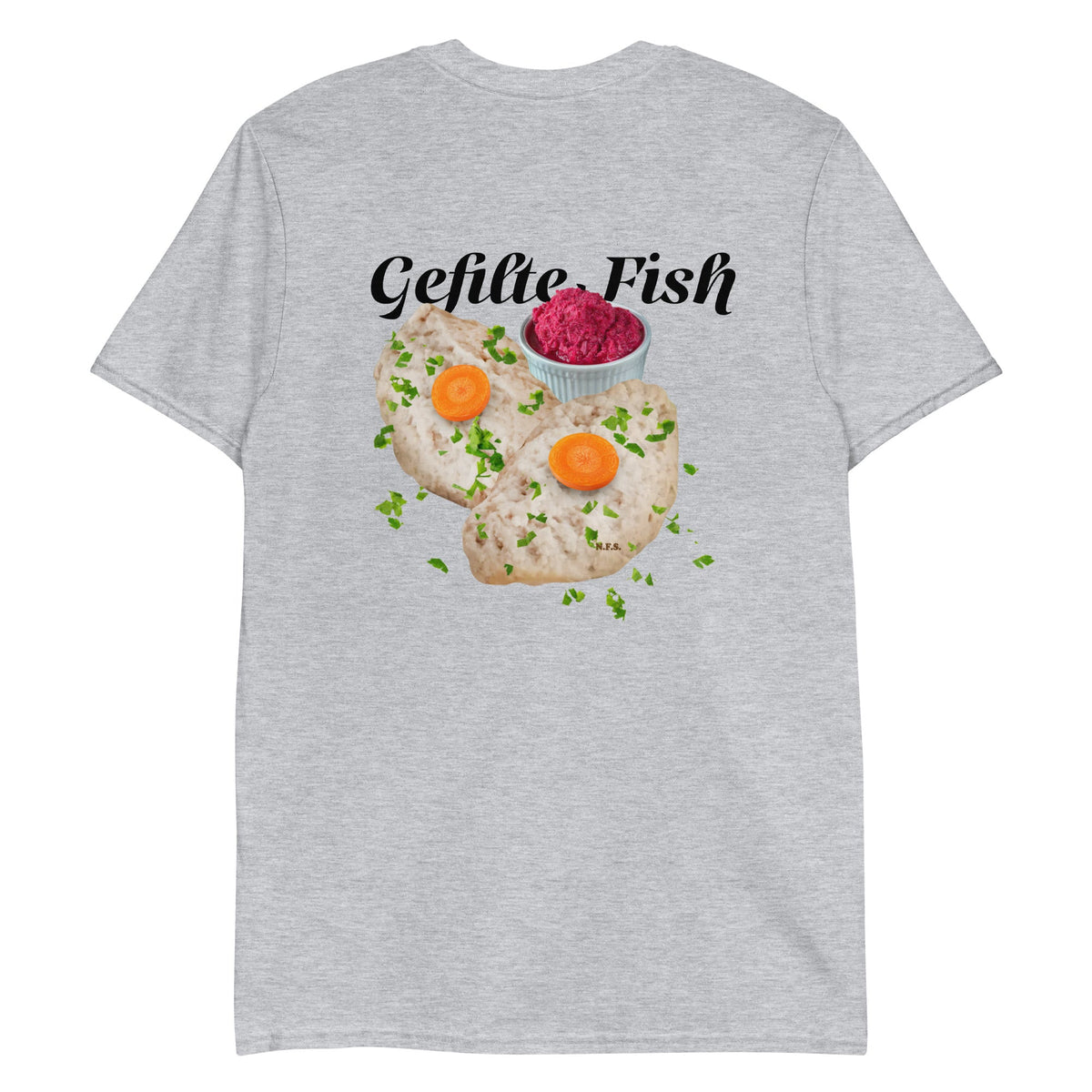 Gefilte Fish Graphic T-Shirt - Front & Back - ninanush