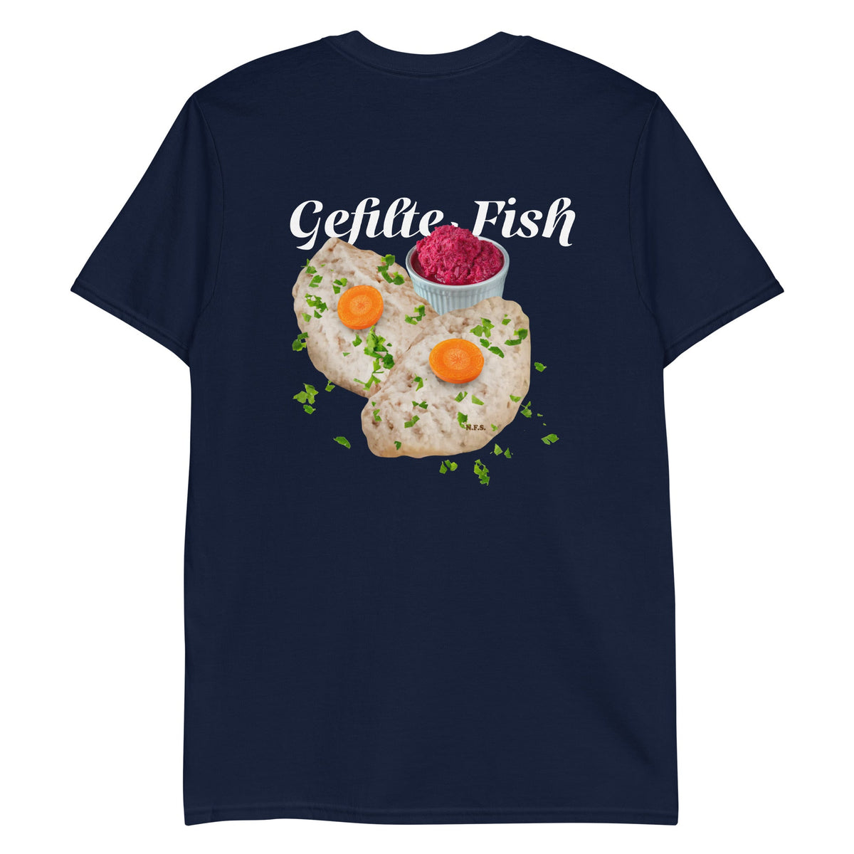 Gefilte Fish Graphic T-Shirt - Front & Back - ninanush