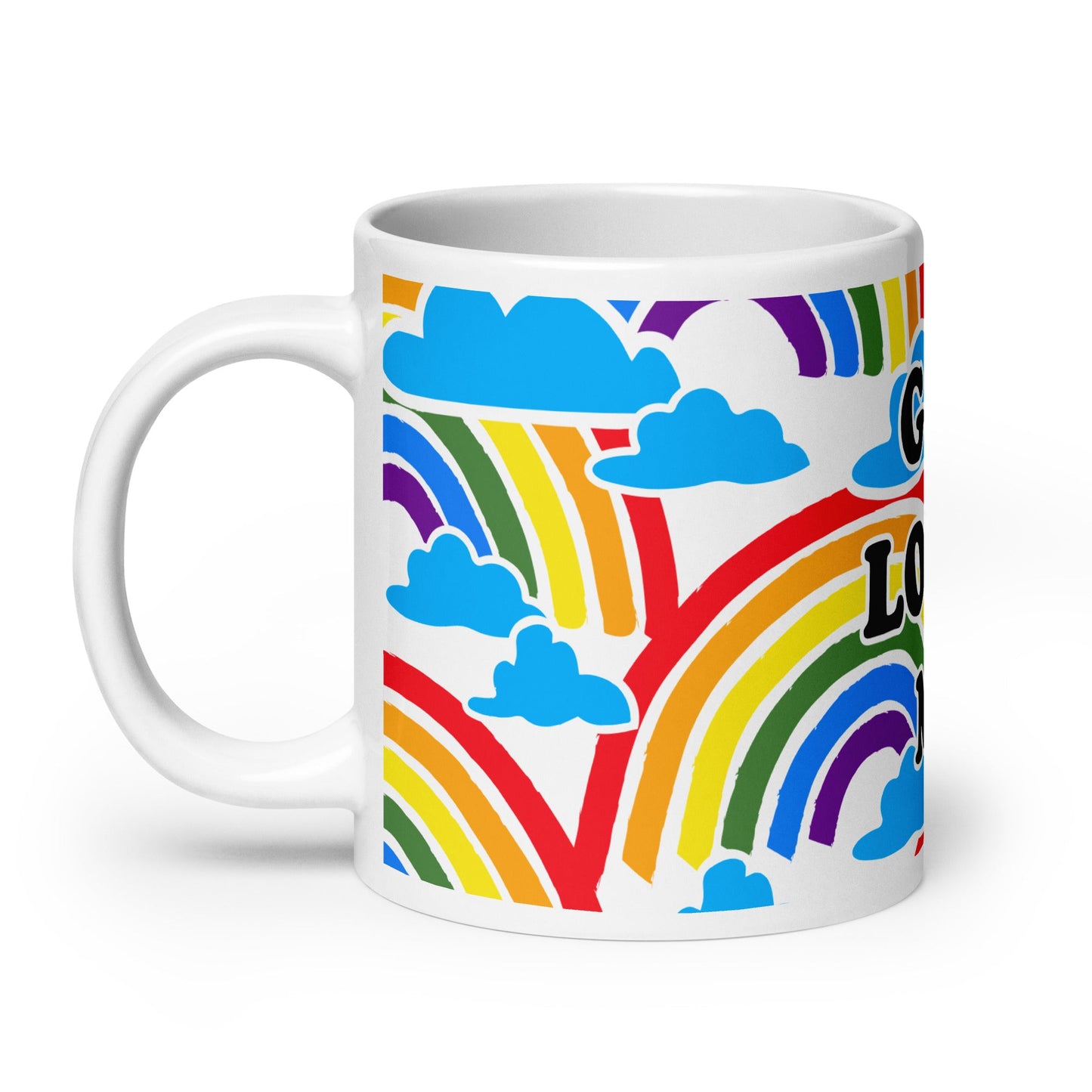 God Loves Me Rainbow Mug - ninanush